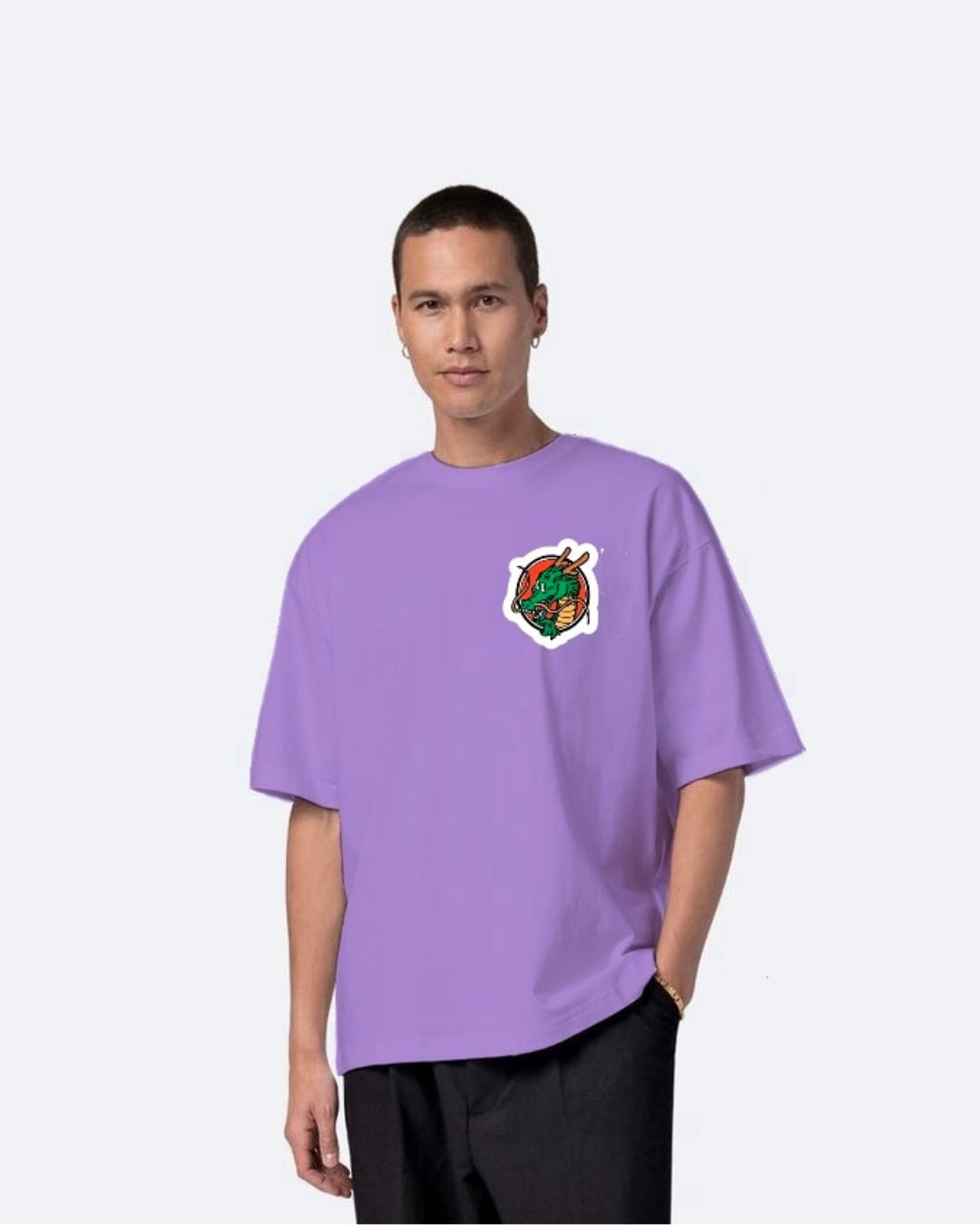 Dragon Goku Purple Urban Oversized T-Shirt for Men(*)