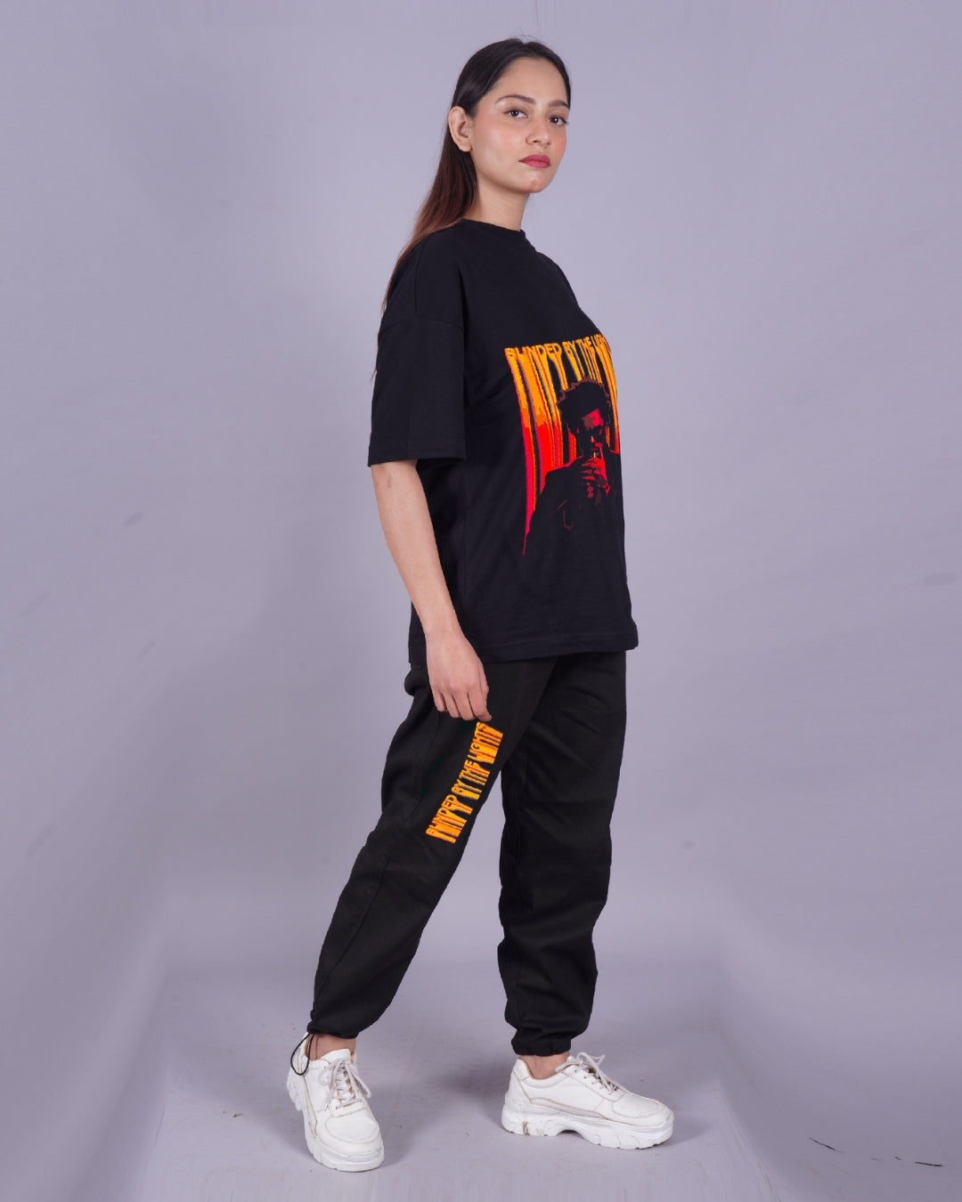 Women The Weekend Blinded By The Lights Oversized Co-Ord Set - Black and Black 2