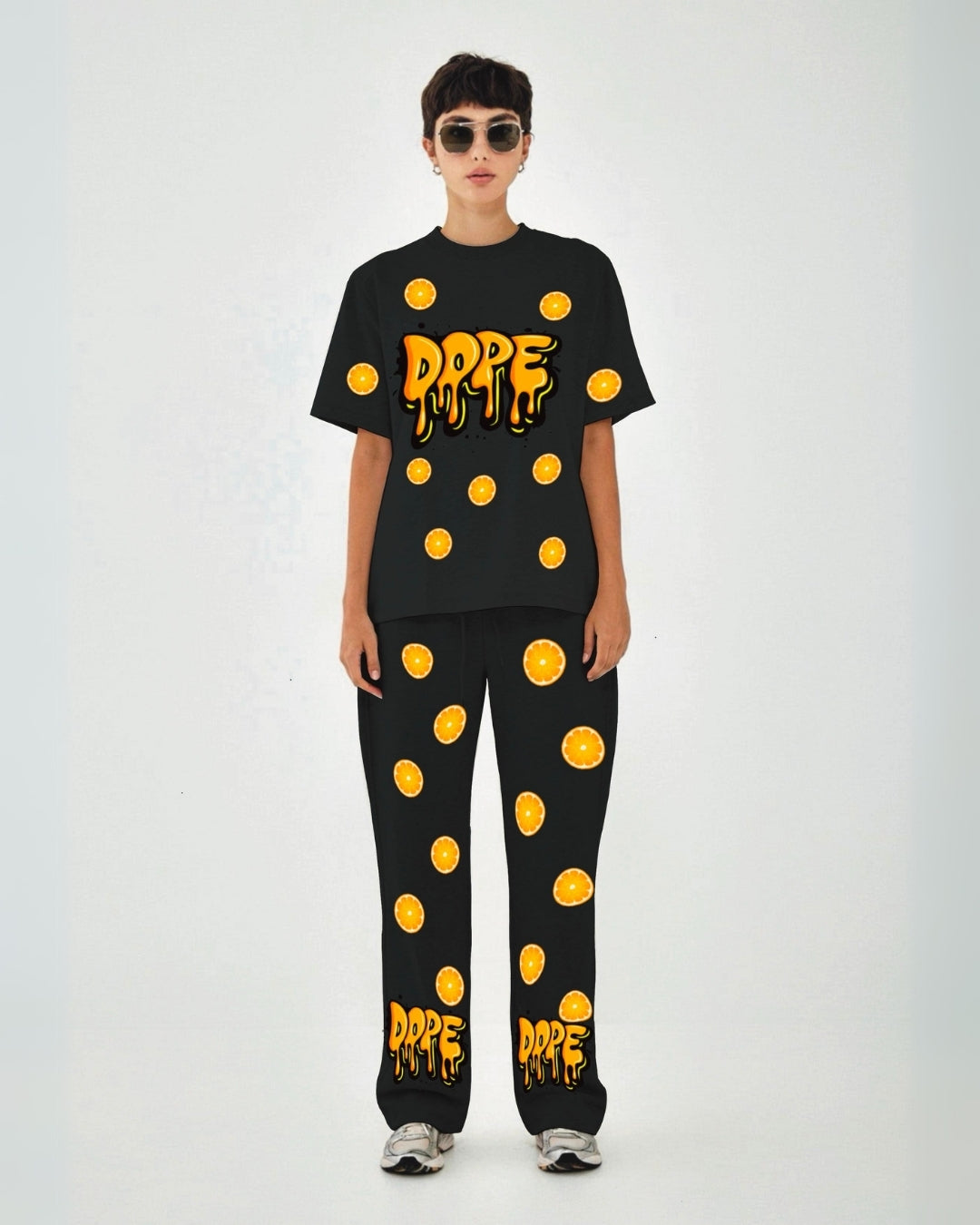 Women Dope Oversized Co-Ord Set - Black and Black(*)