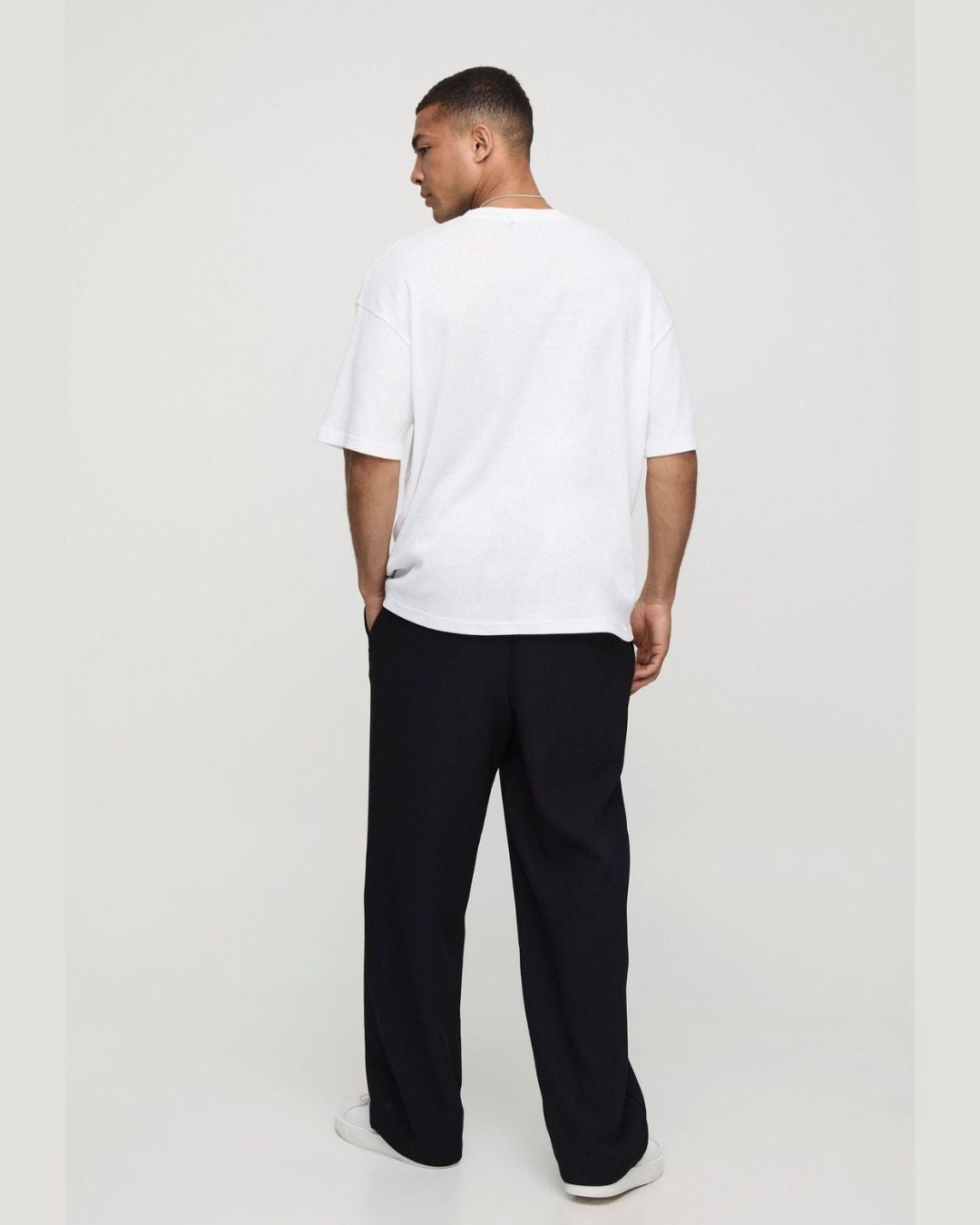 RHUDE TEE WITH CRAZY PANTS (WHITE AND BLACK )(*)