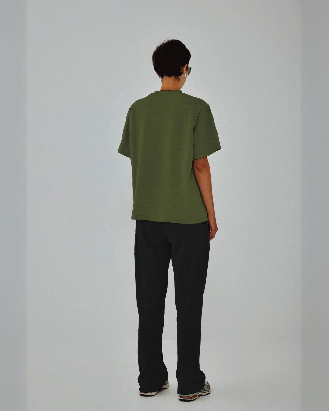 Women Meow Oversized Co-Ord Set - Olive and Black