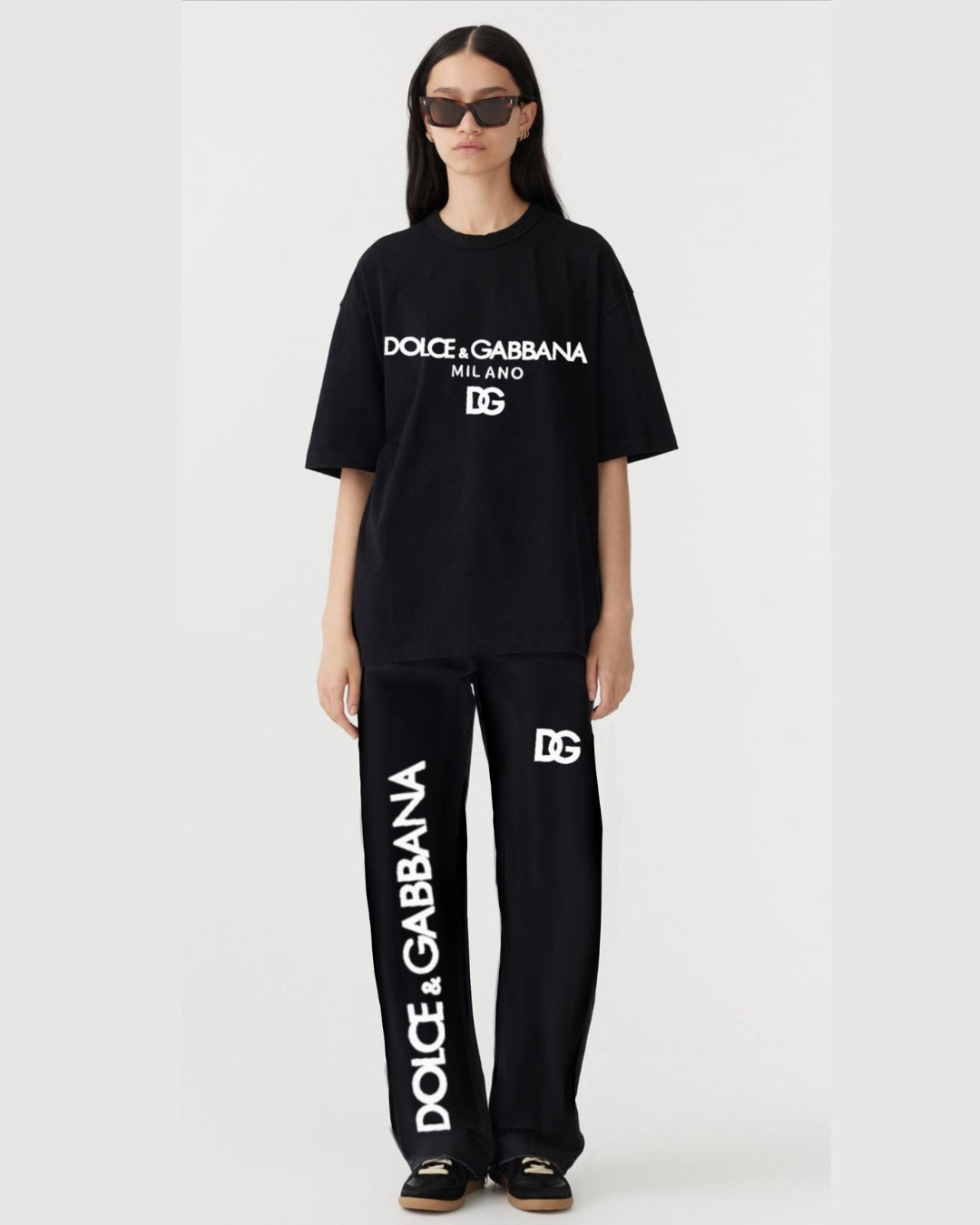 WOMEN DG MILANO OVERSIZED CORD SET - BLACK AND BLACK (*)