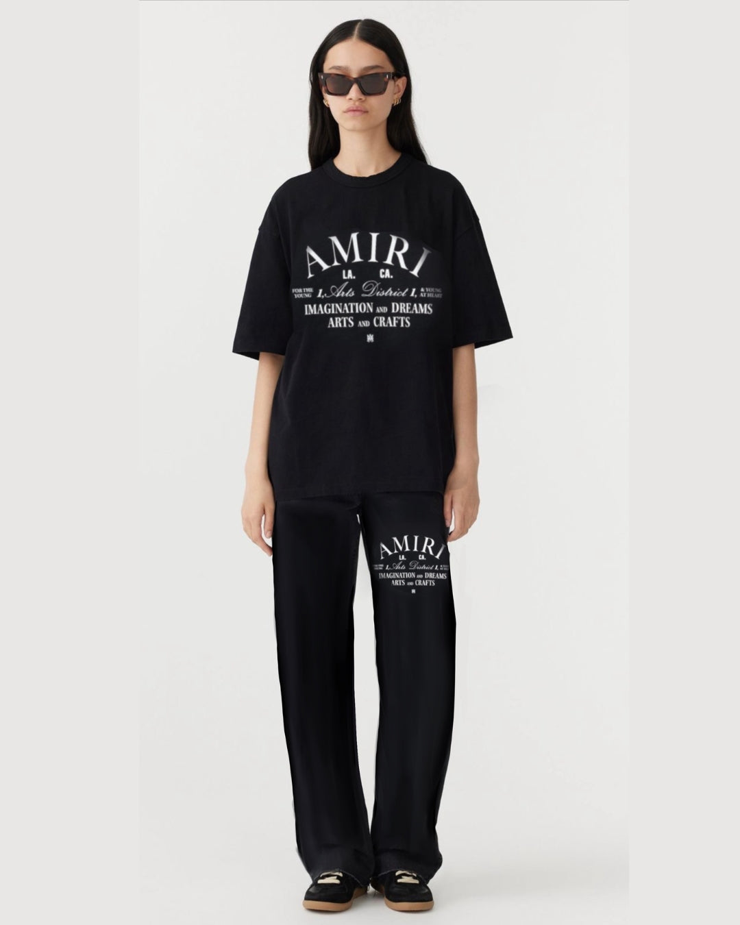 WOMEN AMIRI LOGO OVERSIZED CORD SET - BLACK AND BLACK(*)