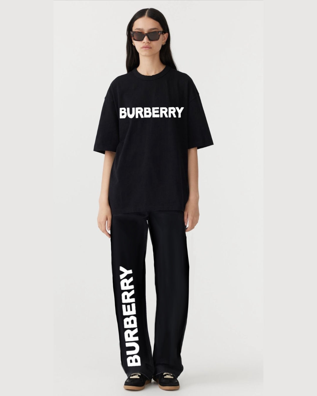 WOMEN BURBERRY CORE LOGO OVERSIZED CORD SET - BLACK AND BLACK(*)