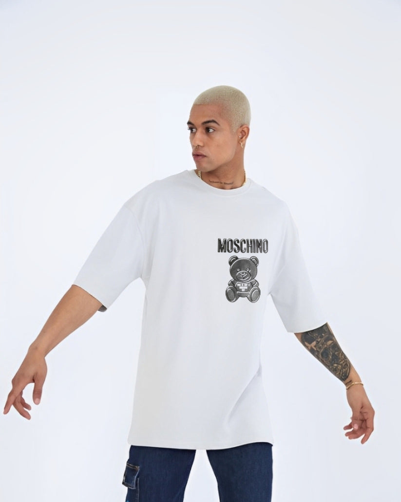 MOSCHINO COTTON T-SHIRT - WHITE