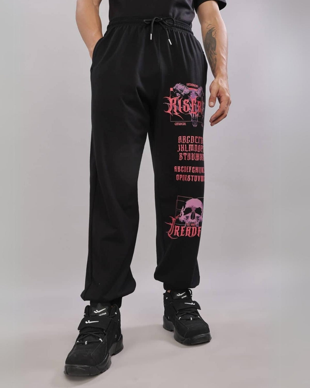 Men's Black Cotton Pant - Skull Trend(*)