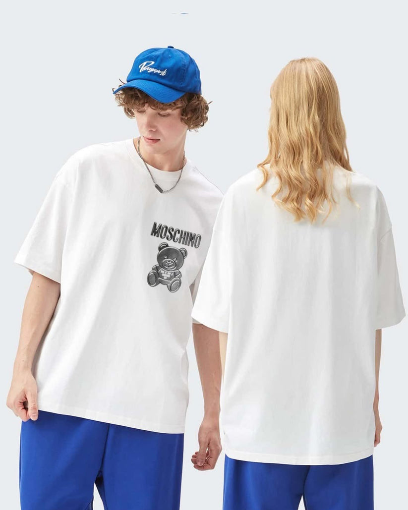 MOSCHINO COTTON T-SHIRT - WHITE