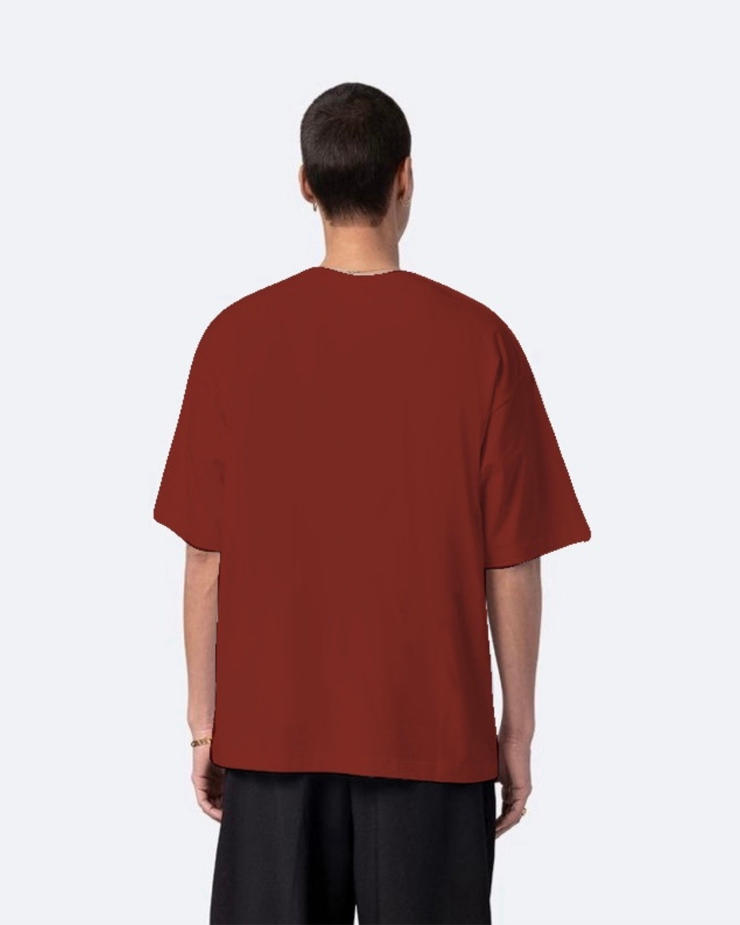 Mighty Gorilla Red Urban Oversized T-Shirt for Men