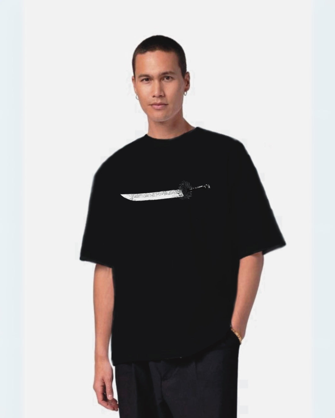 Toji Katana Black Urban Oversized T-Shirt for Men