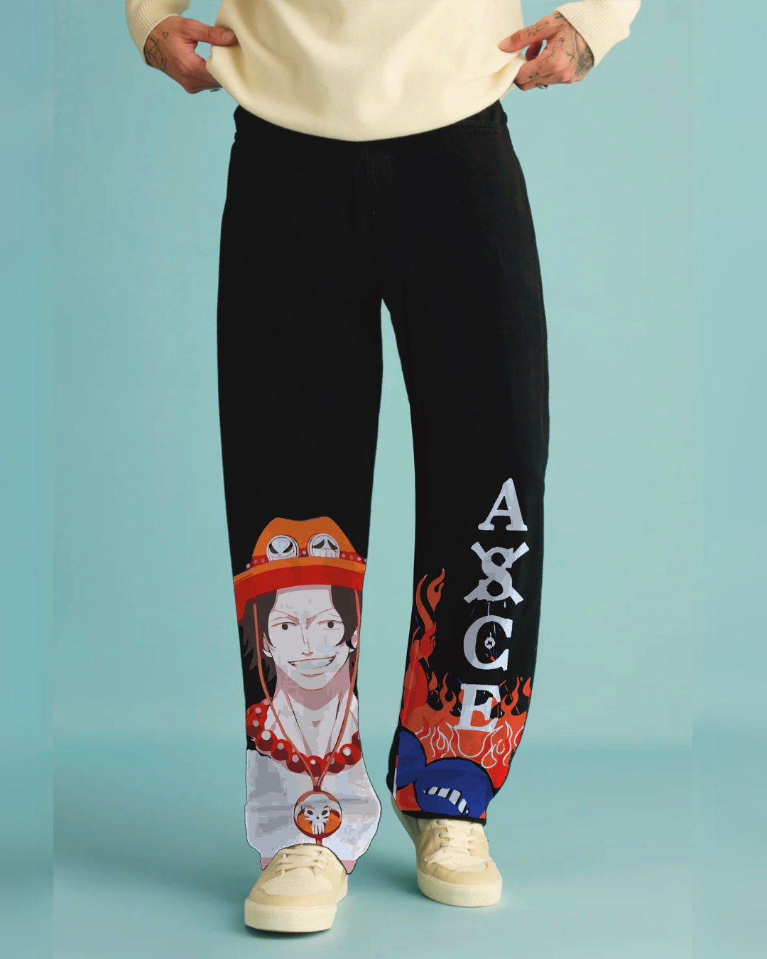 MEN'S BLACK ULTRASOFT COTTON PANT - ACE(*)