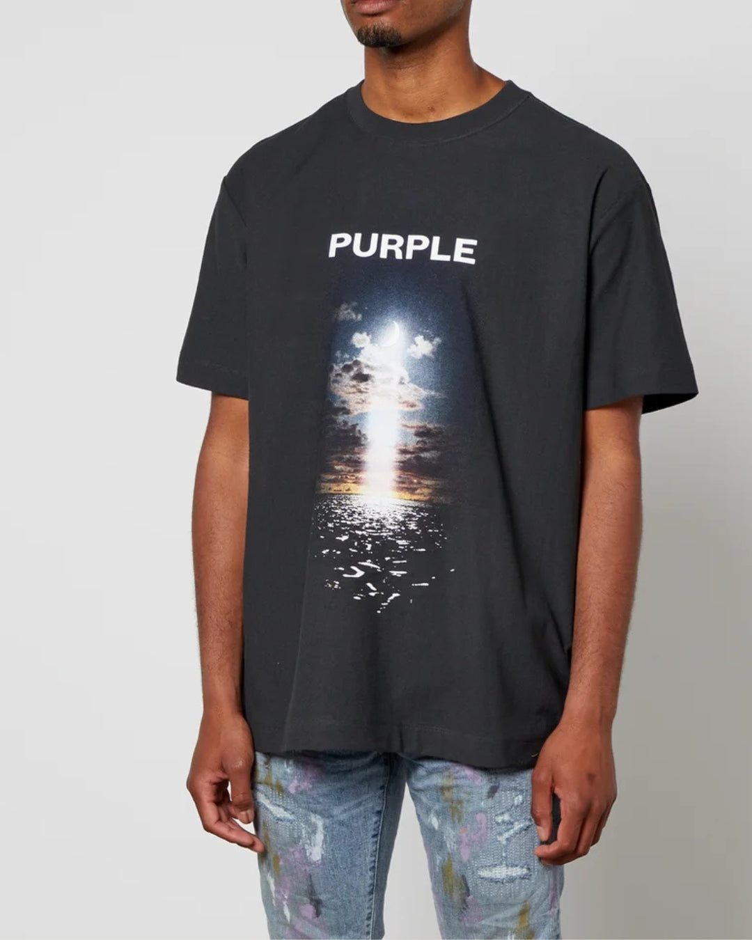 SHUBMAN GILL PURPLE UNISEX EXCLUSIVE OVERSIZED TEE - BLACK(*)