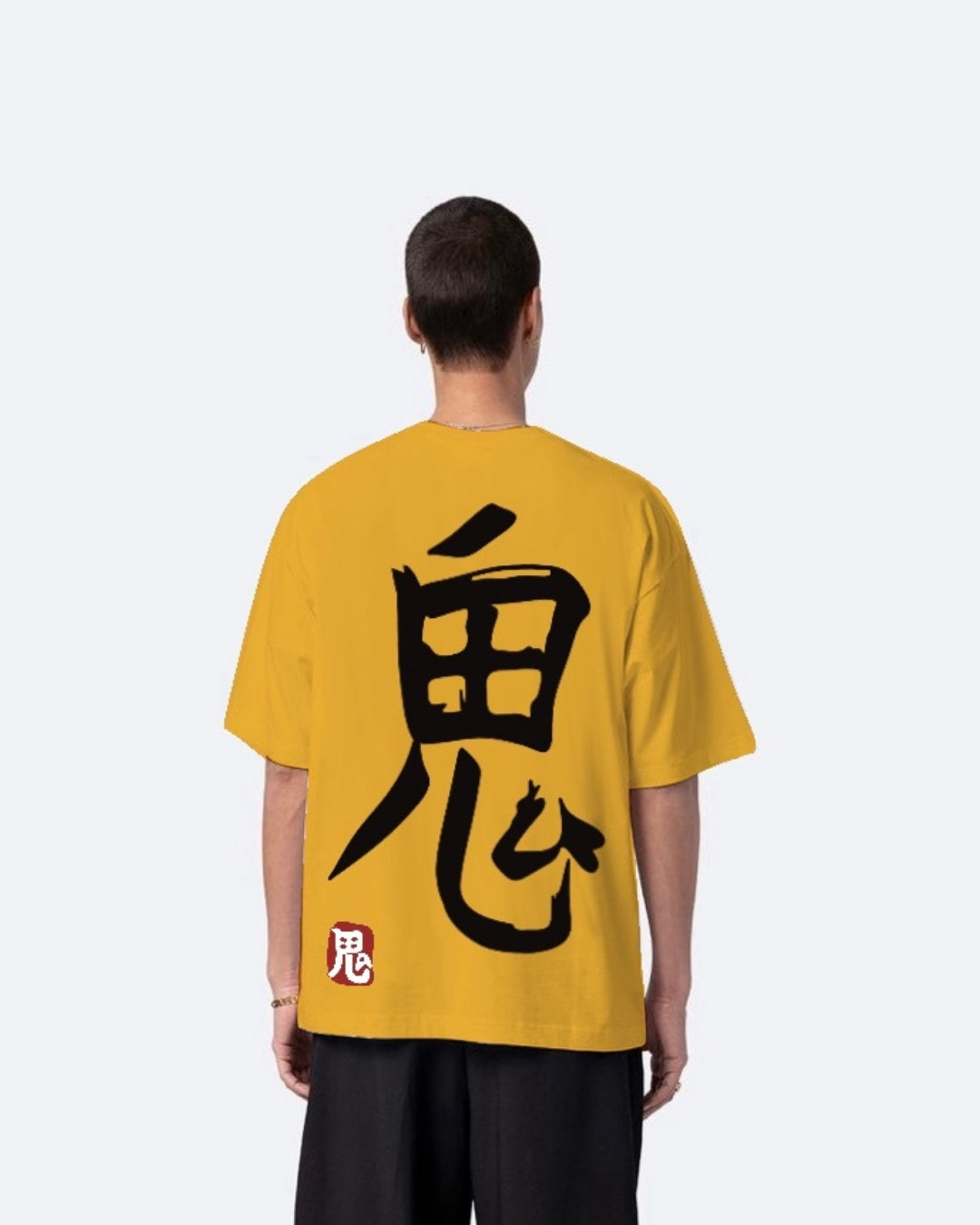 Mysterious Gurl Yellow Urban Oversized T-Shirt for Men