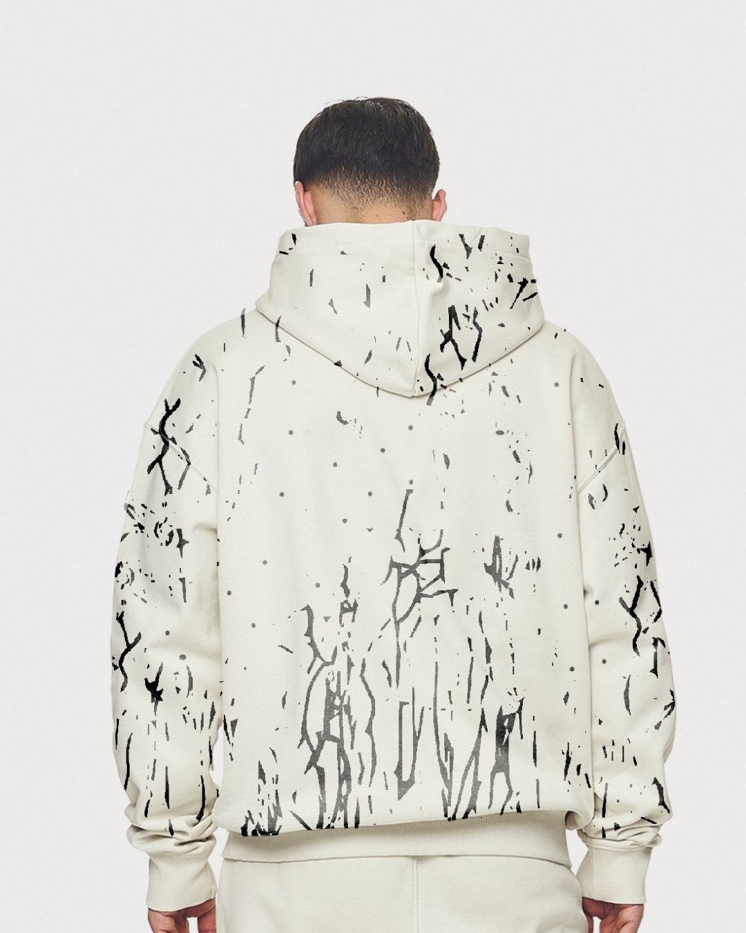 UNISEX WHITE OVERSIZED HOODIE - AUJLA AMIRI