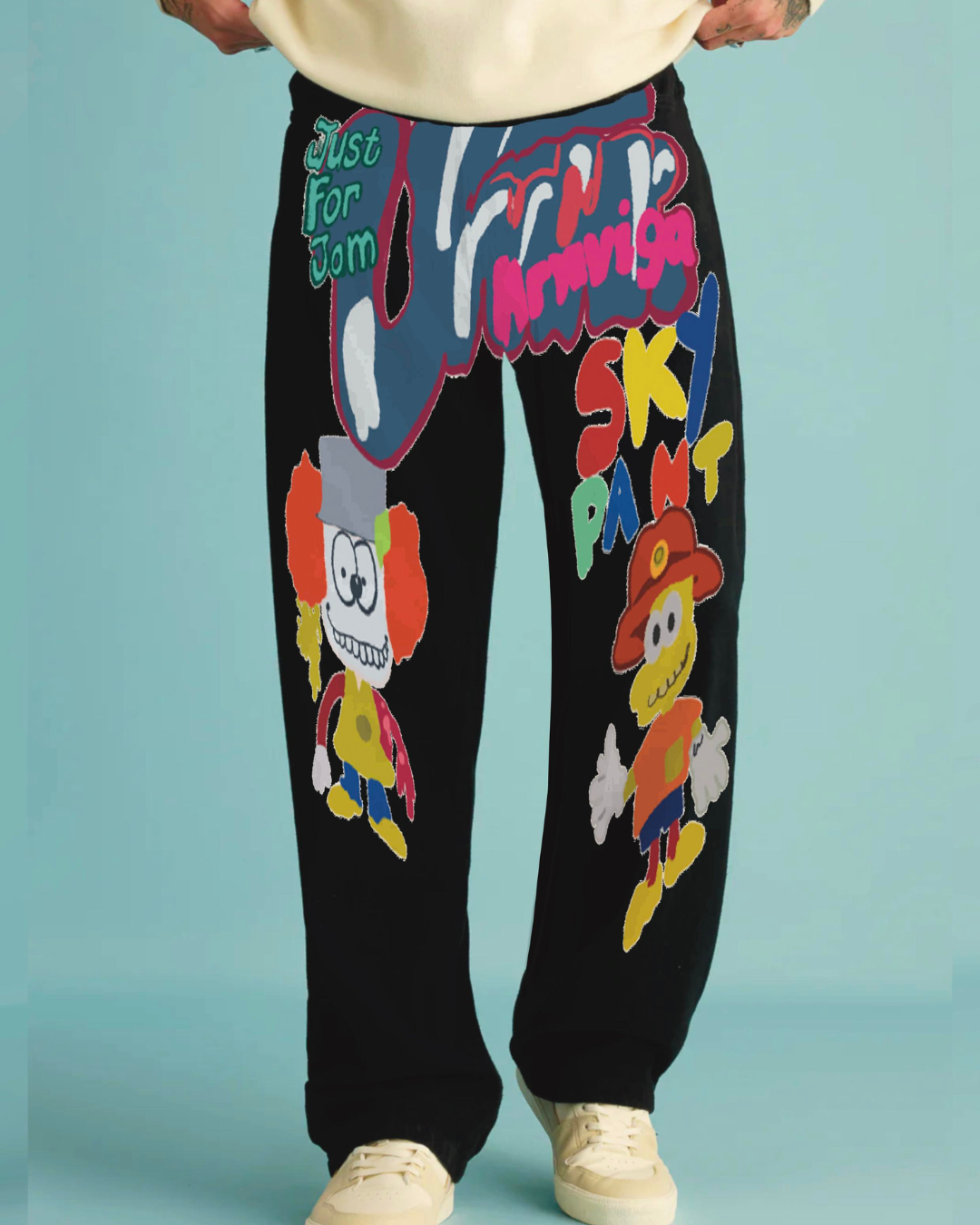 Men's Black Cotton Pant - Just For Jom(*)