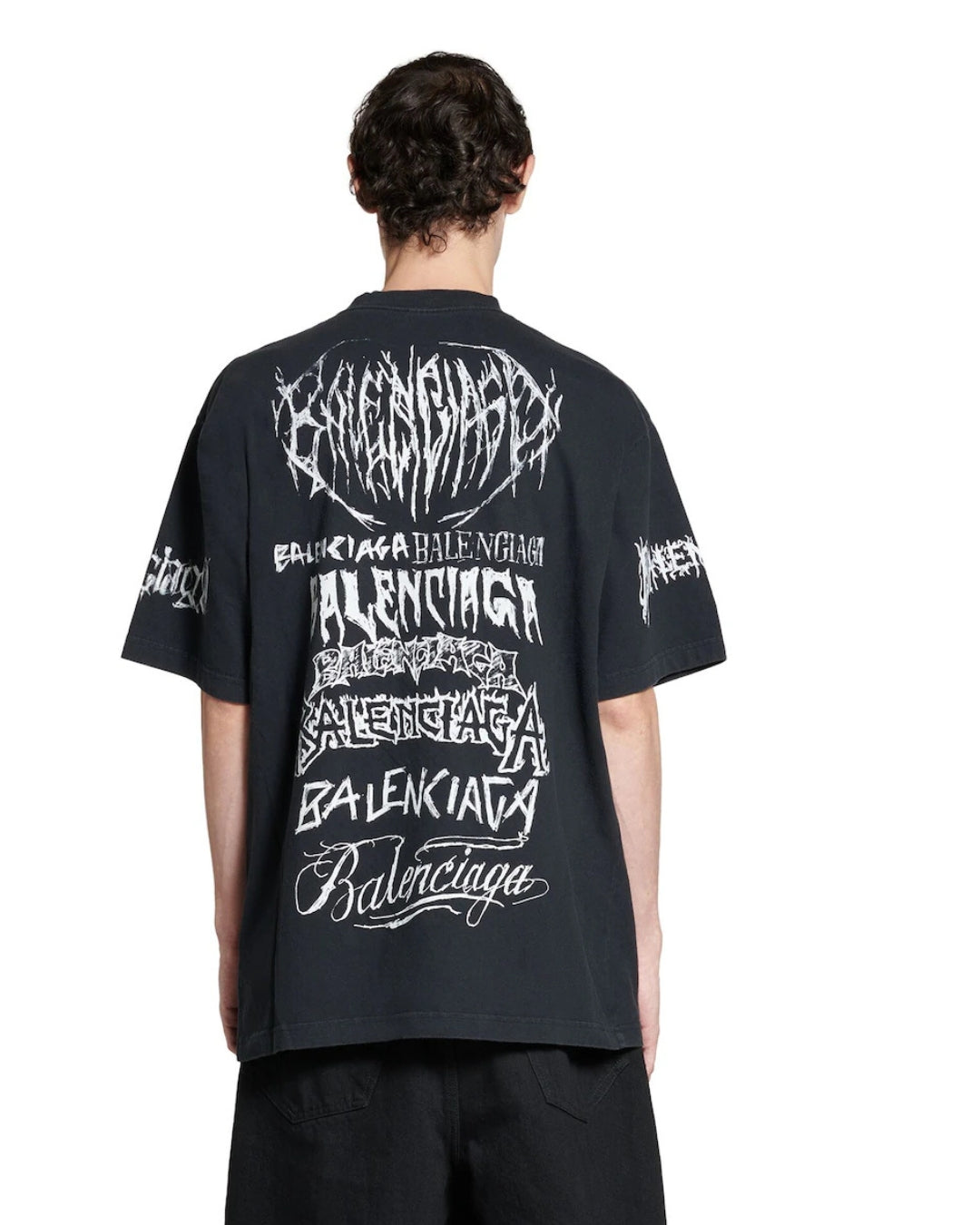 AUJLA BAL'ENCIAGA UNISEX EXCLUSIVE OVERSIZED TEE - BLACK(*)