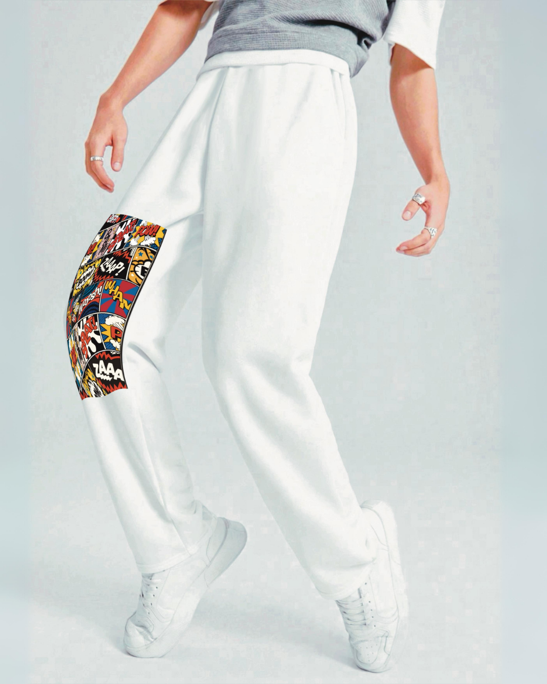 Retro-Inspired Men's White Cotton Pant