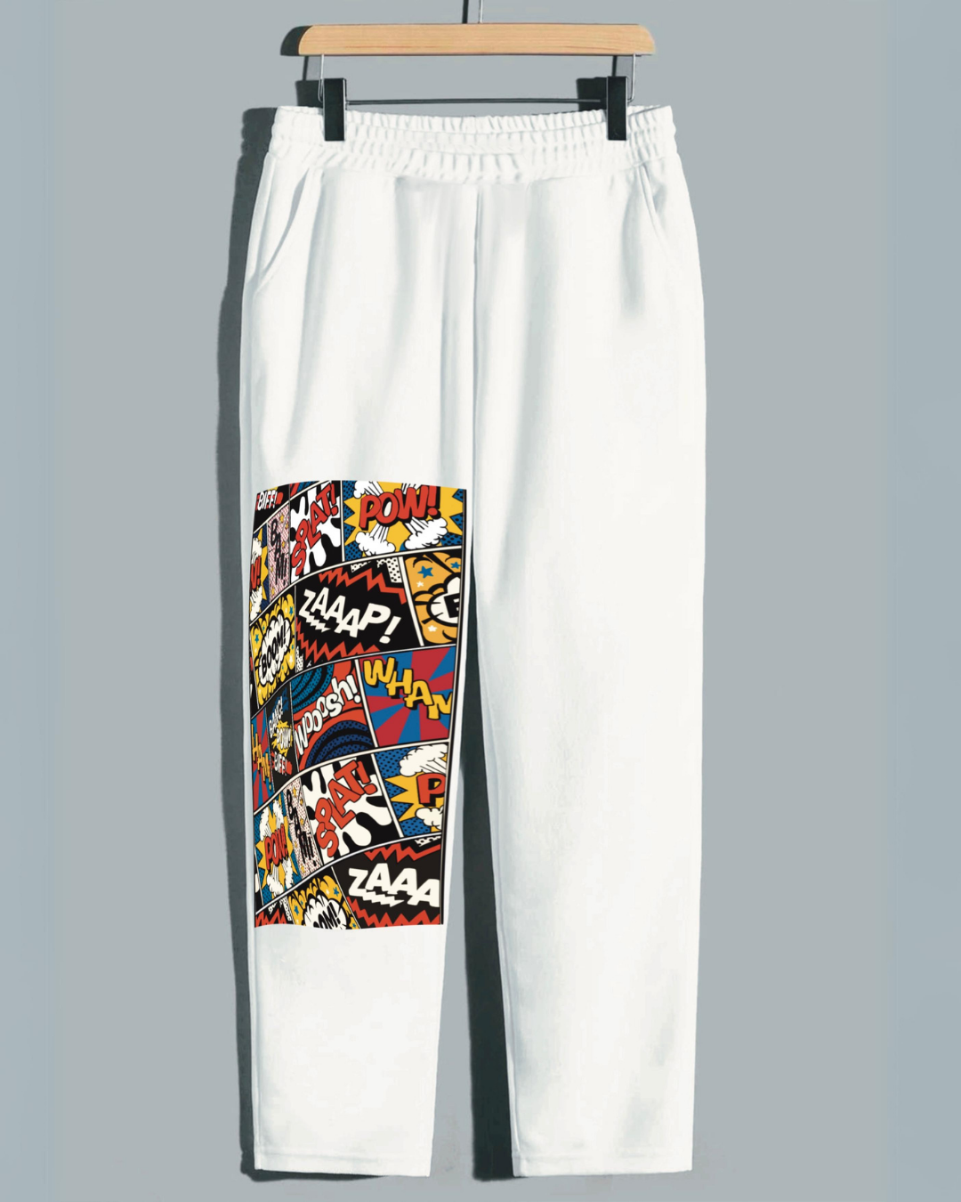 Retro-Inspired Men's White Cotton Pant