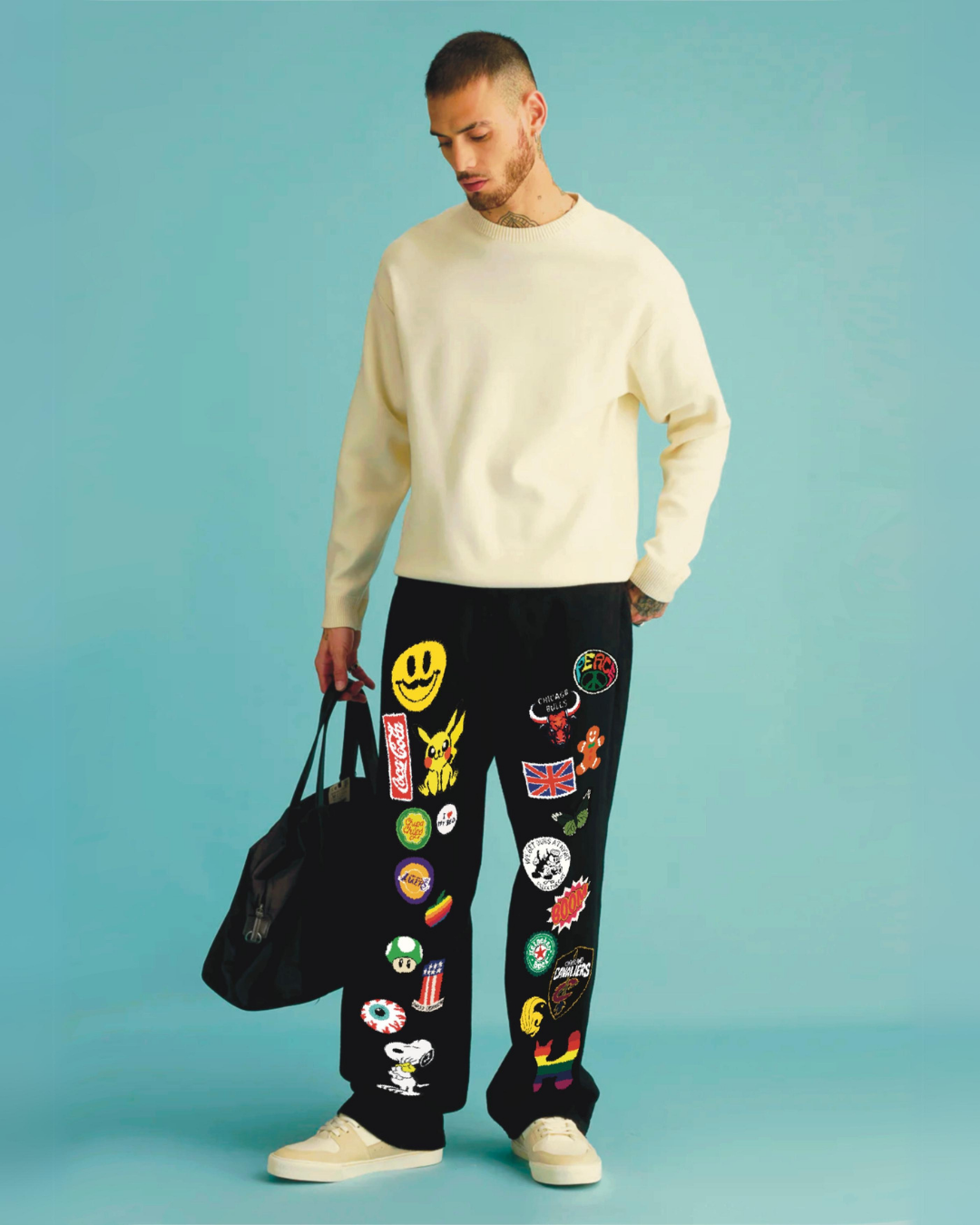 URBAN FUNKY: MEN'S STYLISH BLACK COTTON PANTS(*)