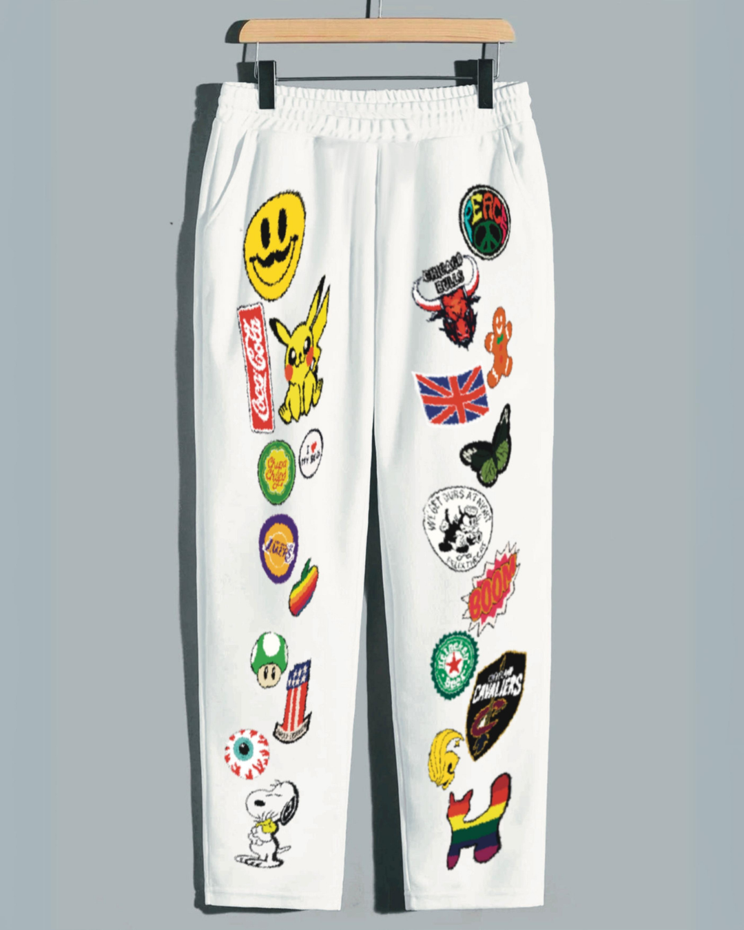 MEN FUNKY WHITE COTTON PANT(*)
