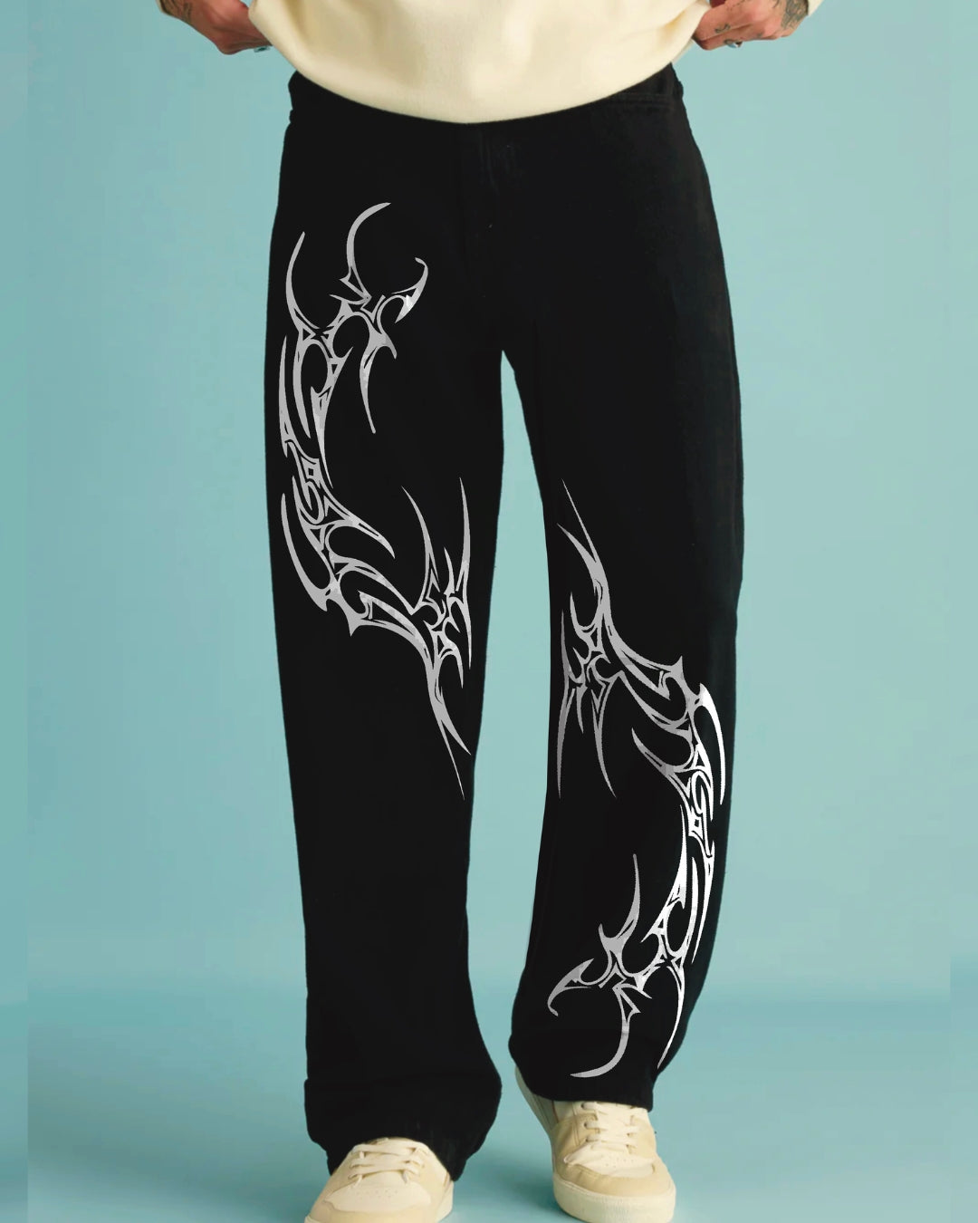 UNISEX BLACK ULTRASOFT COTTON PANT - SLASHER(*)