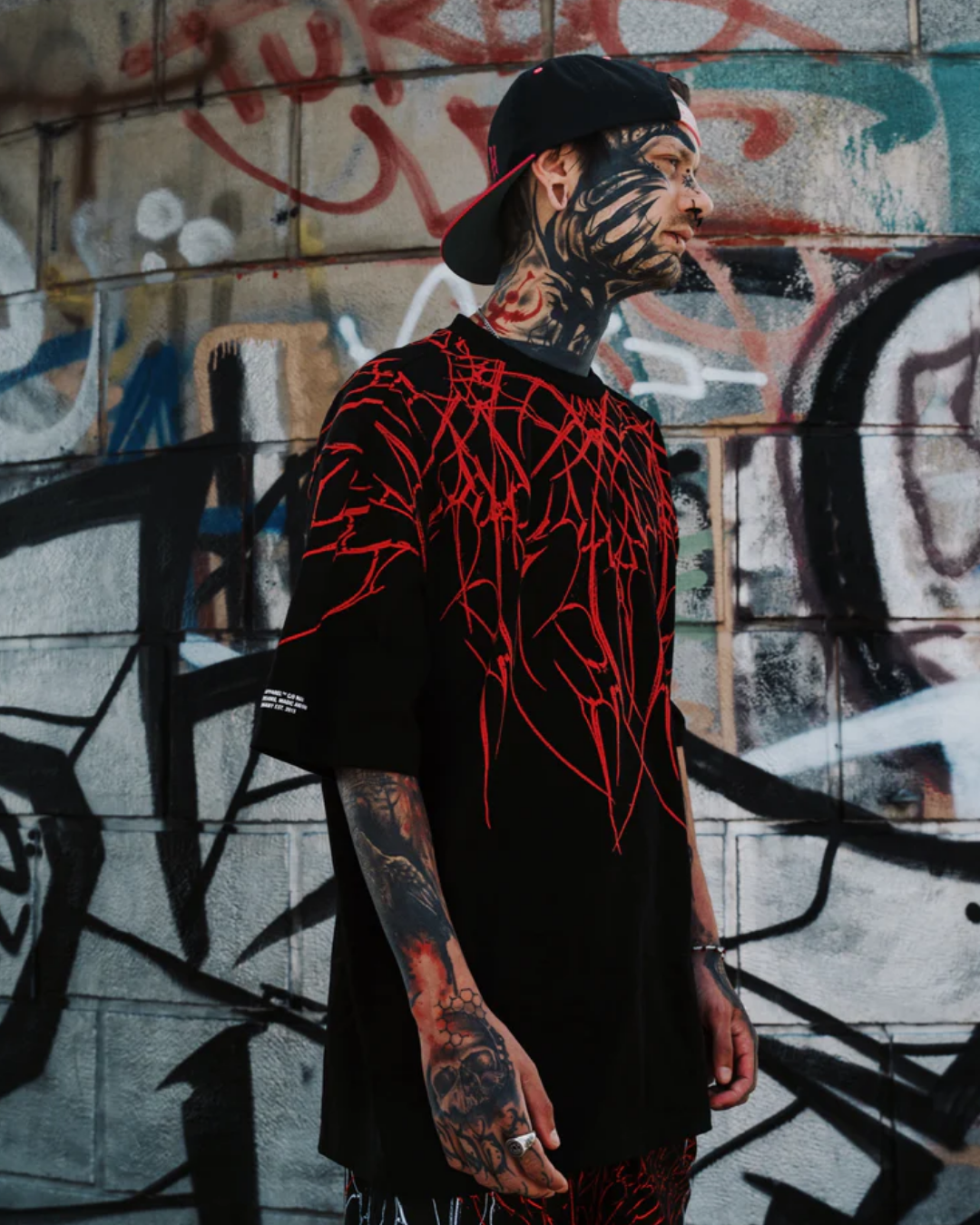 Spidey Blood Unisex Exclusive Oversized Tee - Black(*)