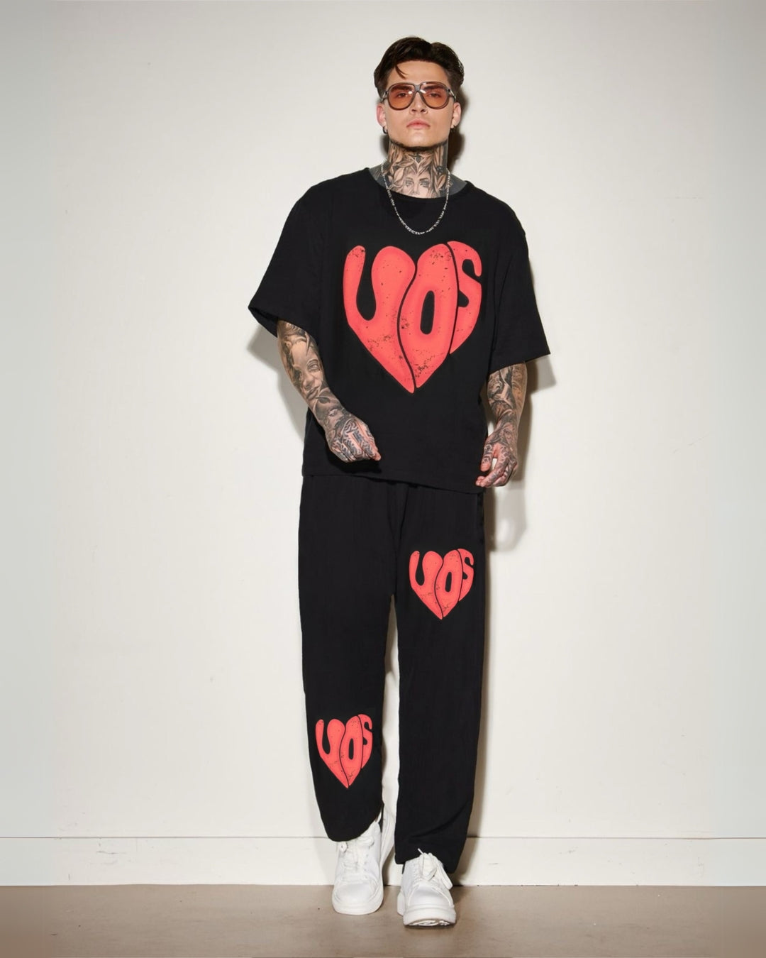 MEN VOS OVERSIZED CORD SET - BLACK AND BLACK(*)