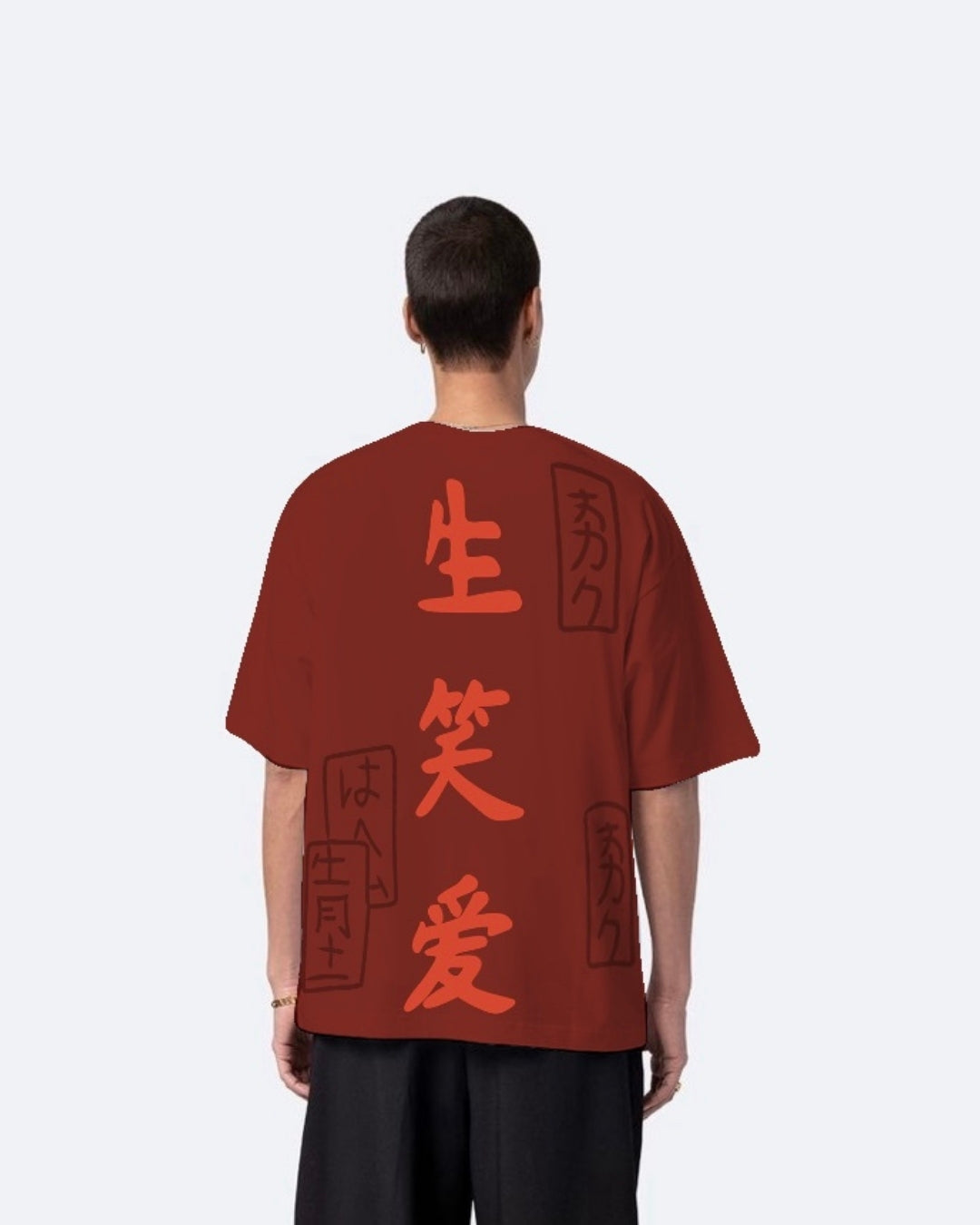 ROBOT RED URBAN OVERSIZED T-SHIRT FOR MEN