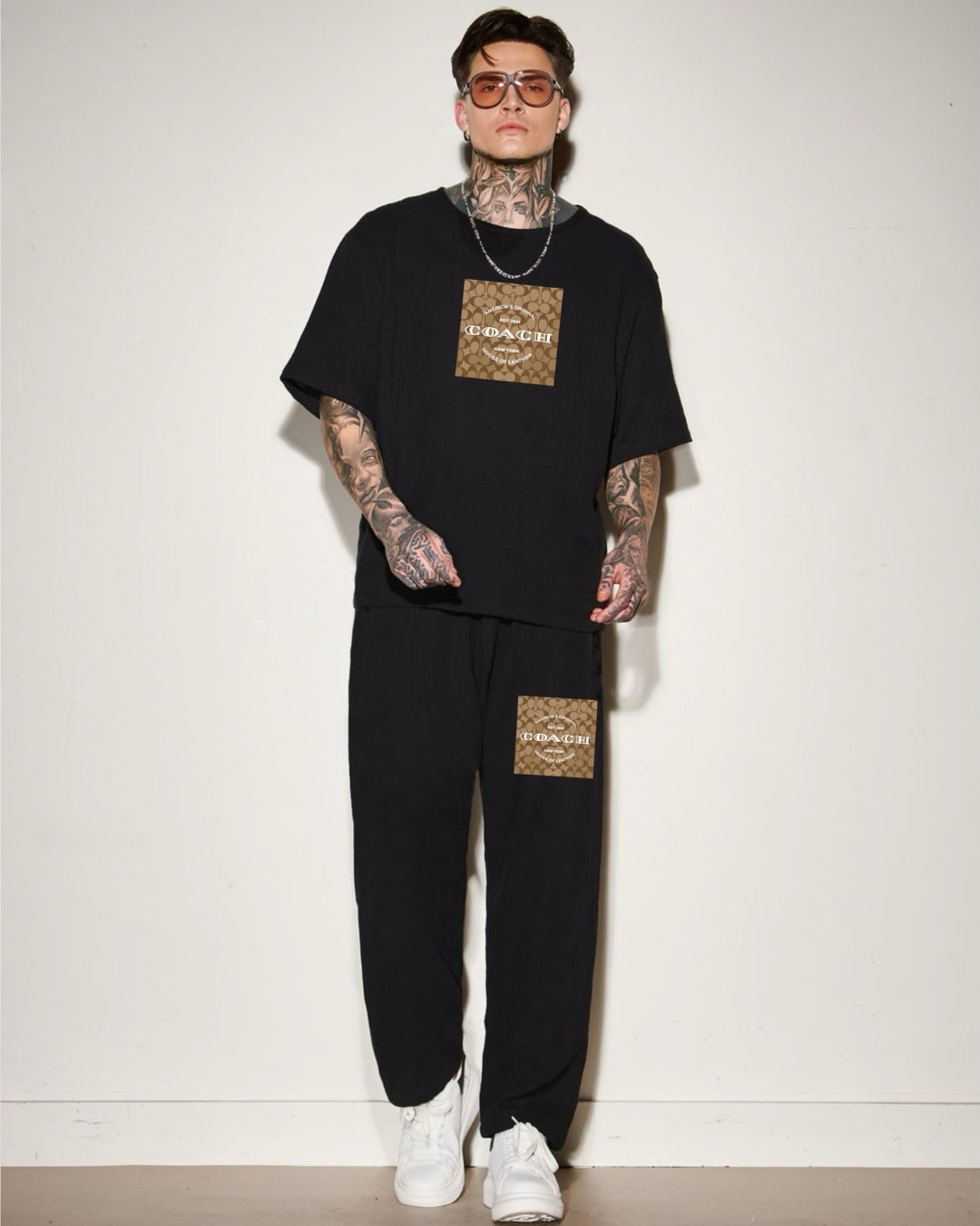 MEN COACH OVERSIZED CORD SET - BLACK AND BLACK(*)