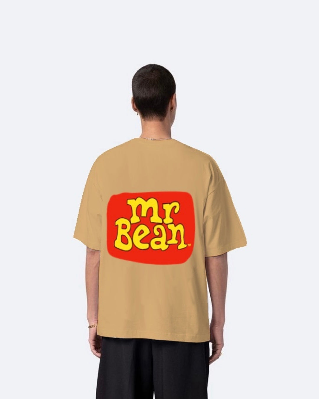 Mr Bean Beige Urban Oversized T-Shirt for Men(*)