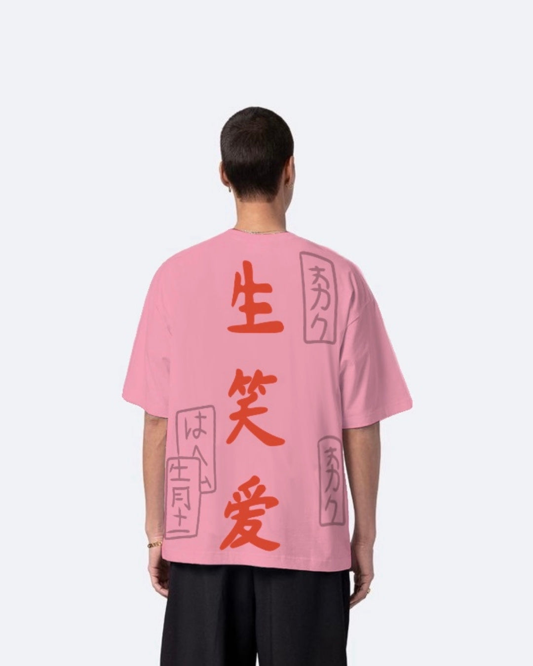 ROBOT PINK URBAN OVERSIZED T-SHIRT FOR MEN