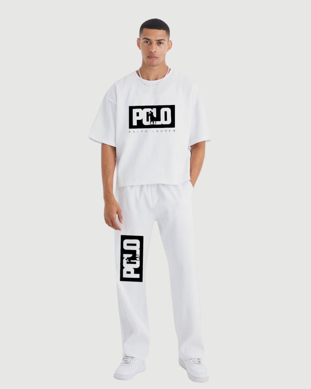 MEN POLO RALPH LAUREN OVERSIZED CORD SET - WHITE AND WHITE(*)