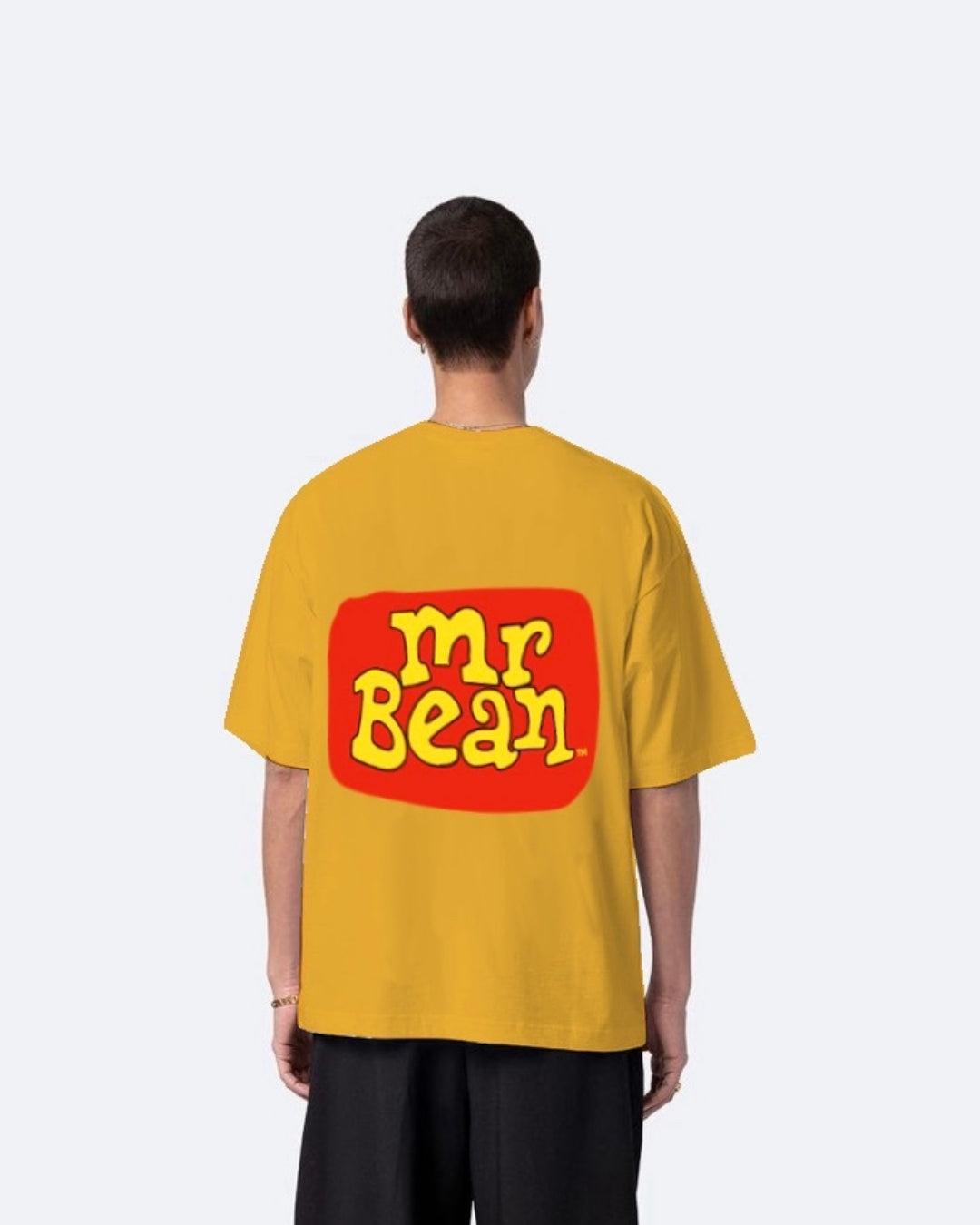 Mr Bean Yellow Urban Oversized T-Shirt for Men