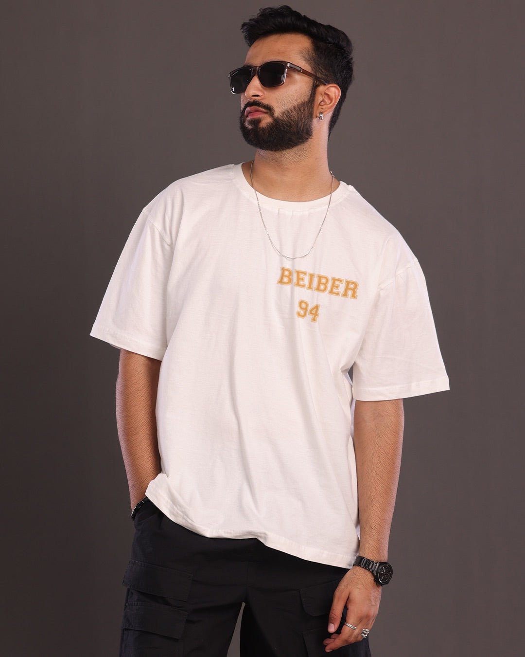 Male Oversized T-Shirt Set: Bieber 94 & What Do You Mean