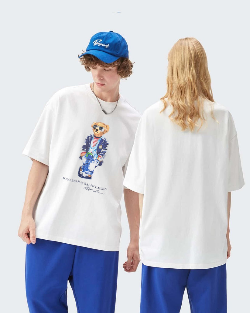 POLO BEAR RALPH LAUREN COTTON T-SHIRT - WHITE(*)
