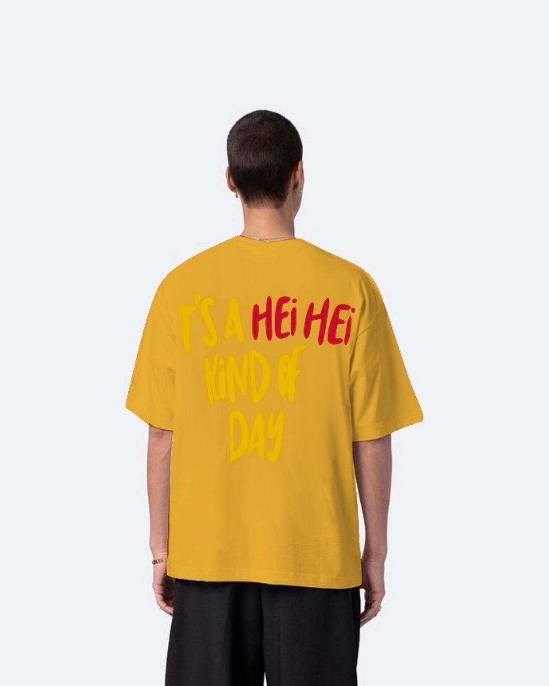 Hen Yellow Urban Oversized T-Shirt for Men