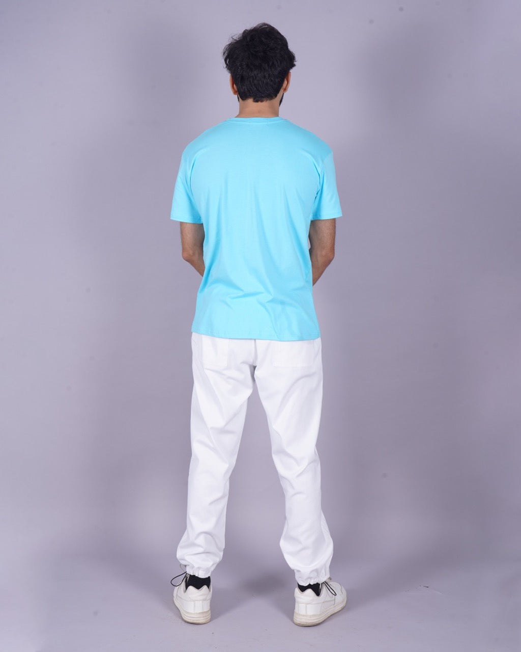 Men's Oversized Blue and White Superhero Co-ord Set Men's
