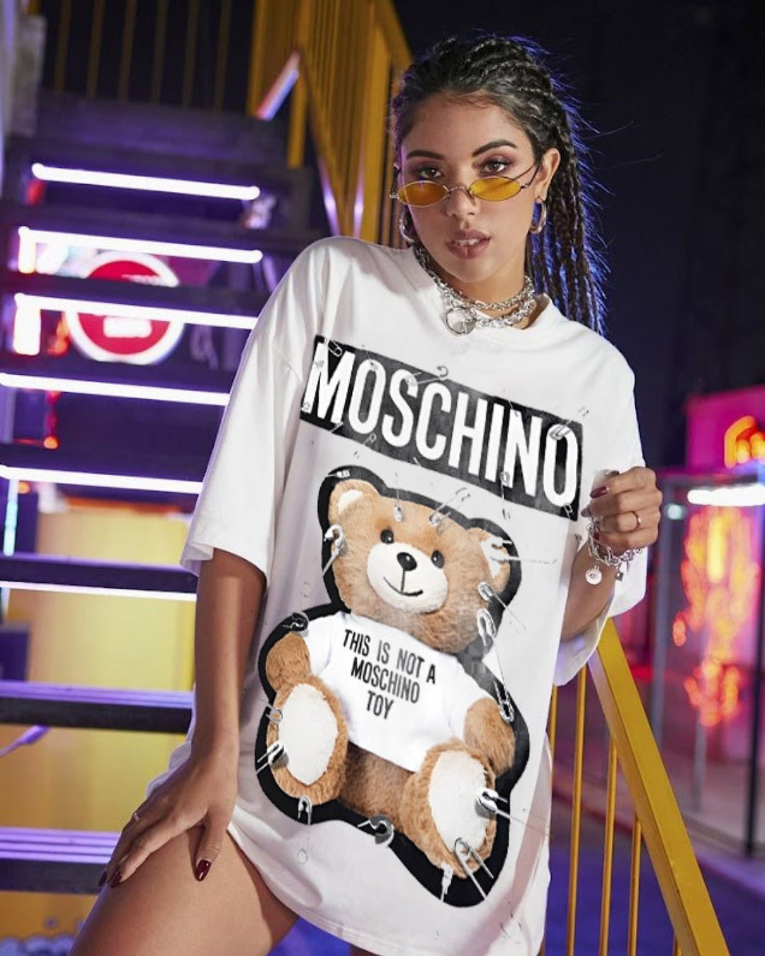 MOSCHINO COTTON T-SHIRT - WHITE