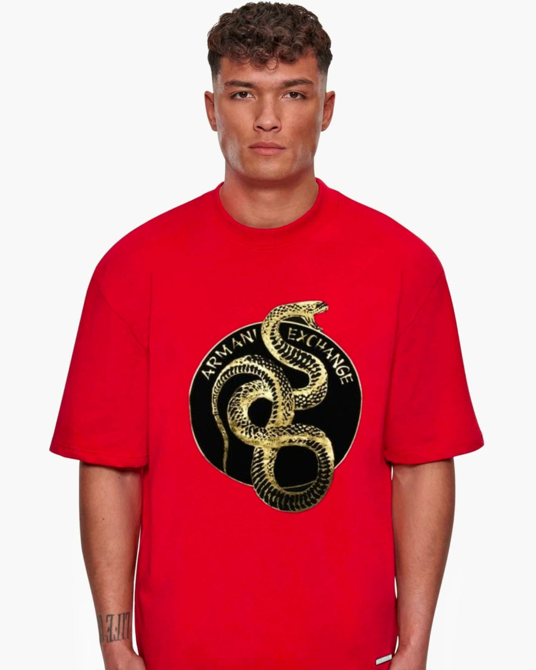 A/X GOLDEN SNAKE UNISEX EXCLUSIVE OVERSIZED TEE - RED(*)