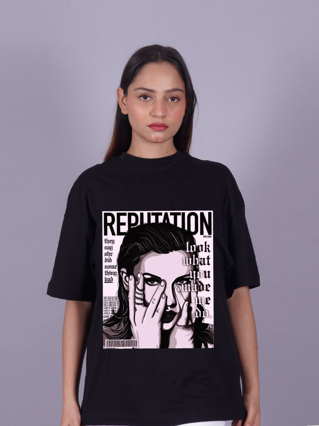 Pack Of 2 - Women Taylor Swift Oversized T-shirt - Reputation