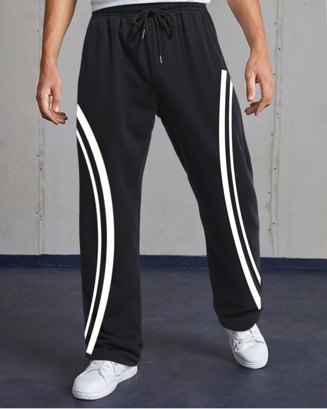 MEN'S CURVE BLACK COTTON PANT