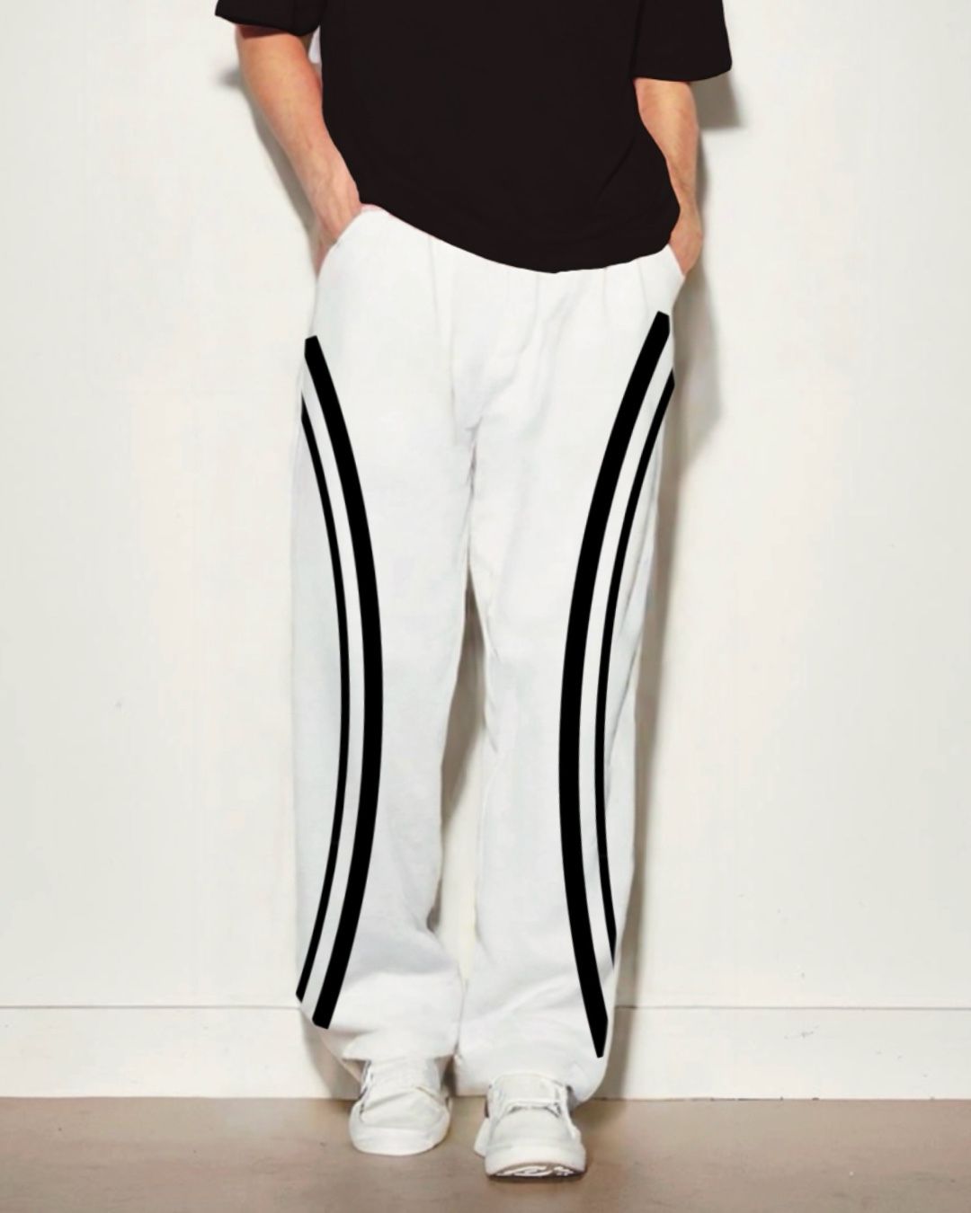 MEN'S CURVE WHITE COTTON PANT