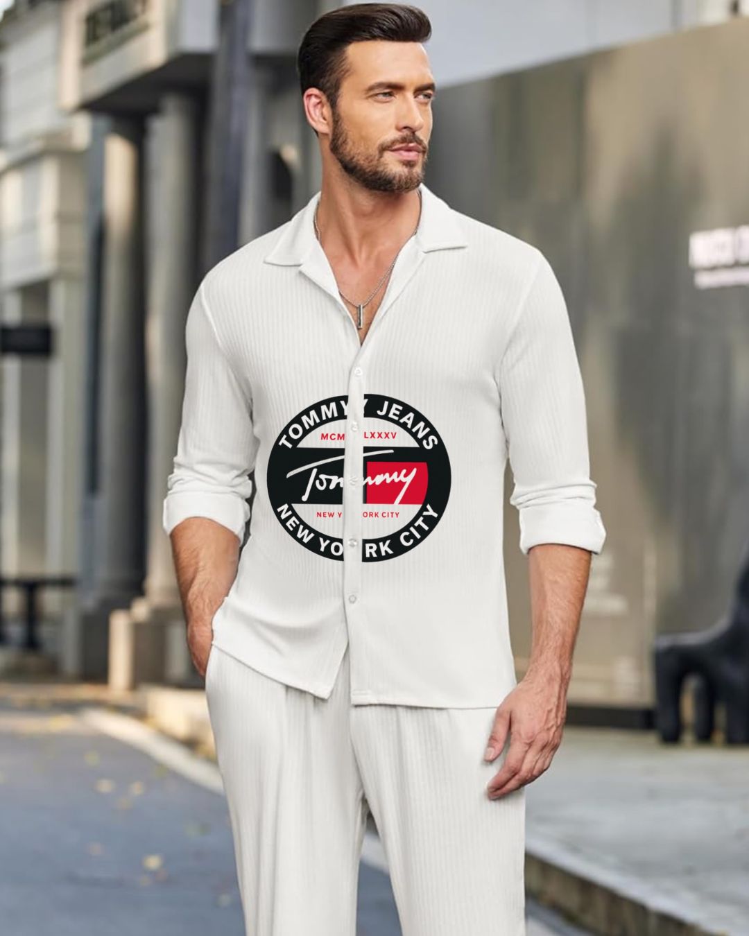 MEN'S TOMMY NEW CITY SHIRT (WHITE)