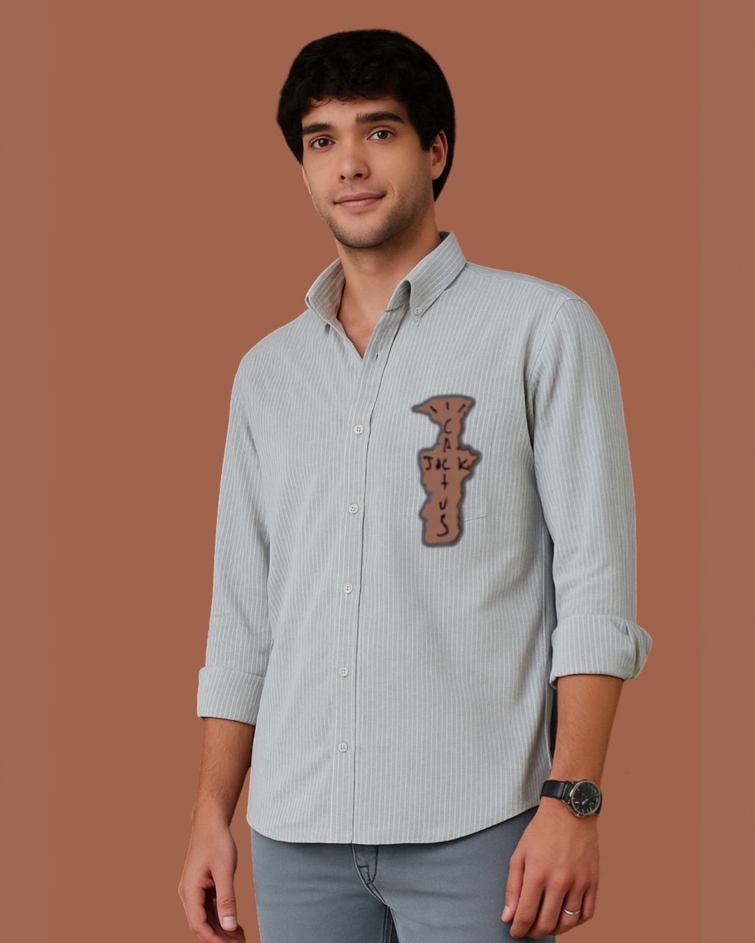 MEN'S TRAVIS TRIPPY FULL SLEEVE STRIPE SHIRT (*)