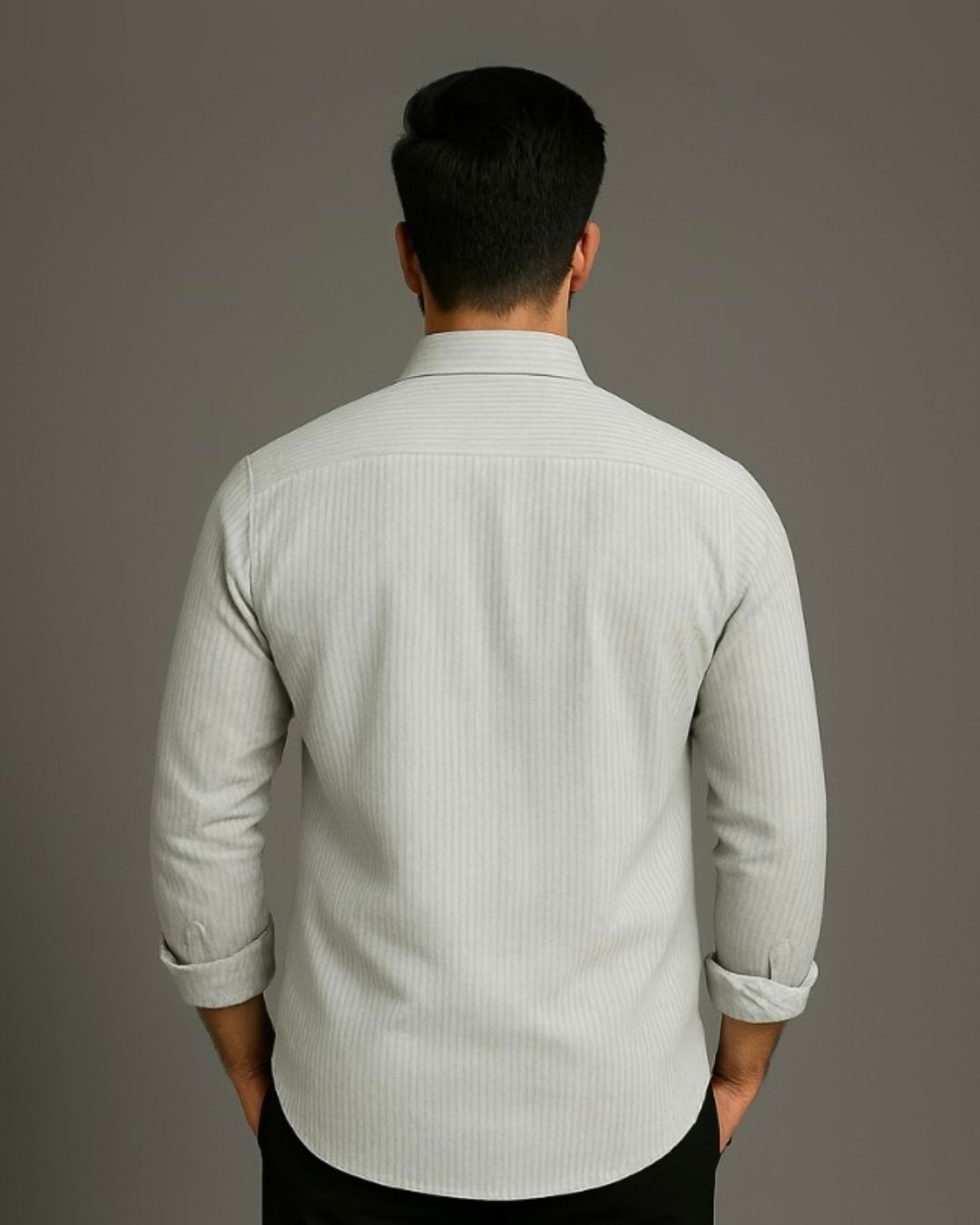 MEN'S BALMAIN PARIS FULL SLEEVE STRIPE SHIRT (*)