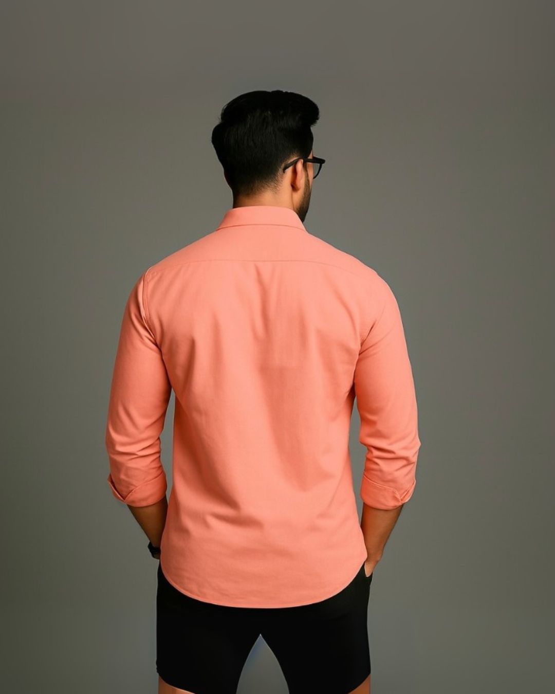 MEN'S BASKETBALL FULL SLEEVE PEACH SHIRT (*)