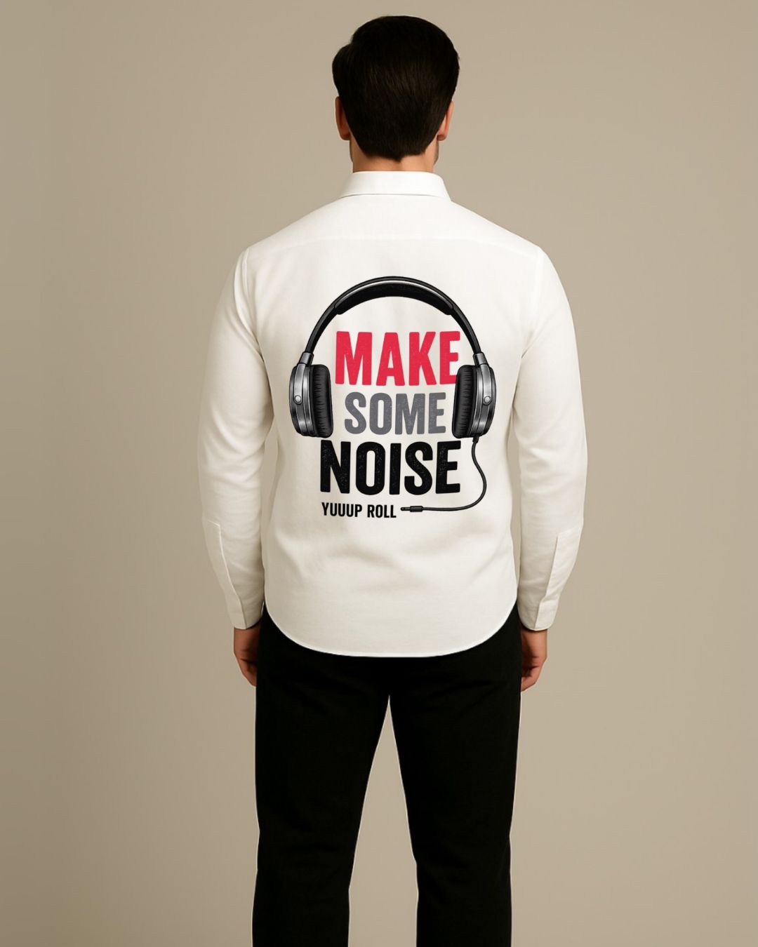 MEN'S MAKE NOISE SHIRT(WHITE)