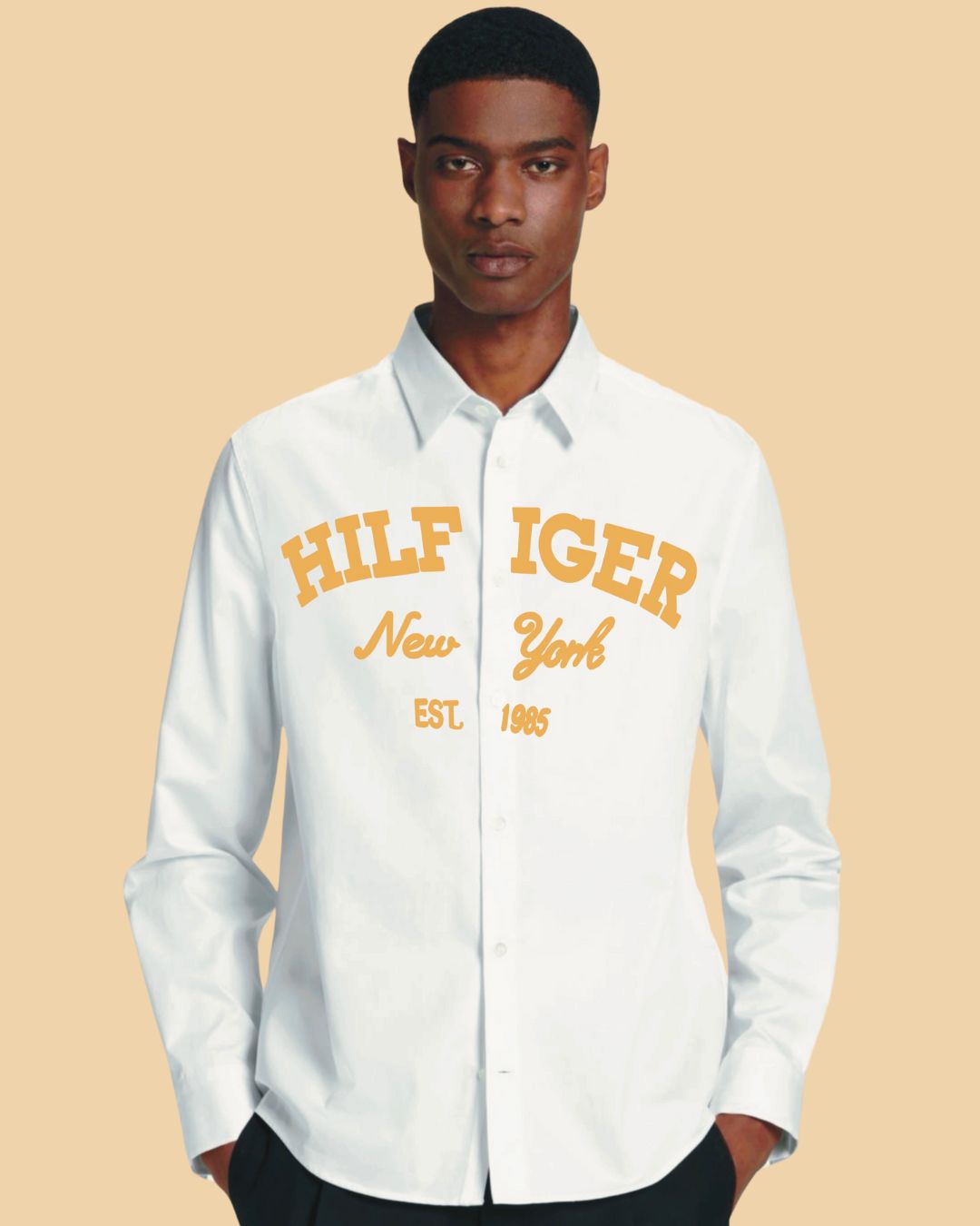 NEW YORK 1985 FULL SLEAVE WHITE SHIRT(*)
