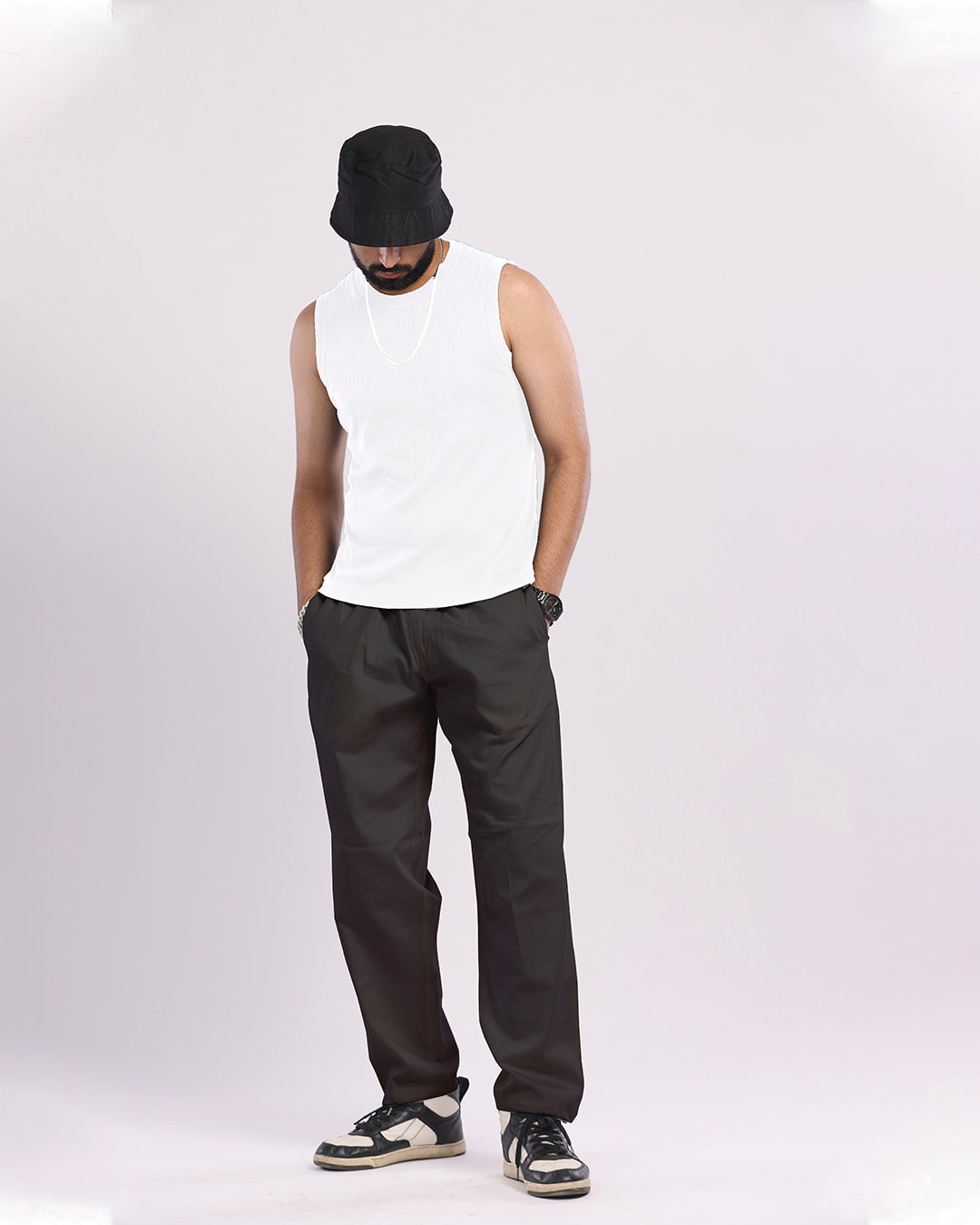 Men's Black Classic Cargo Adjustable Pants