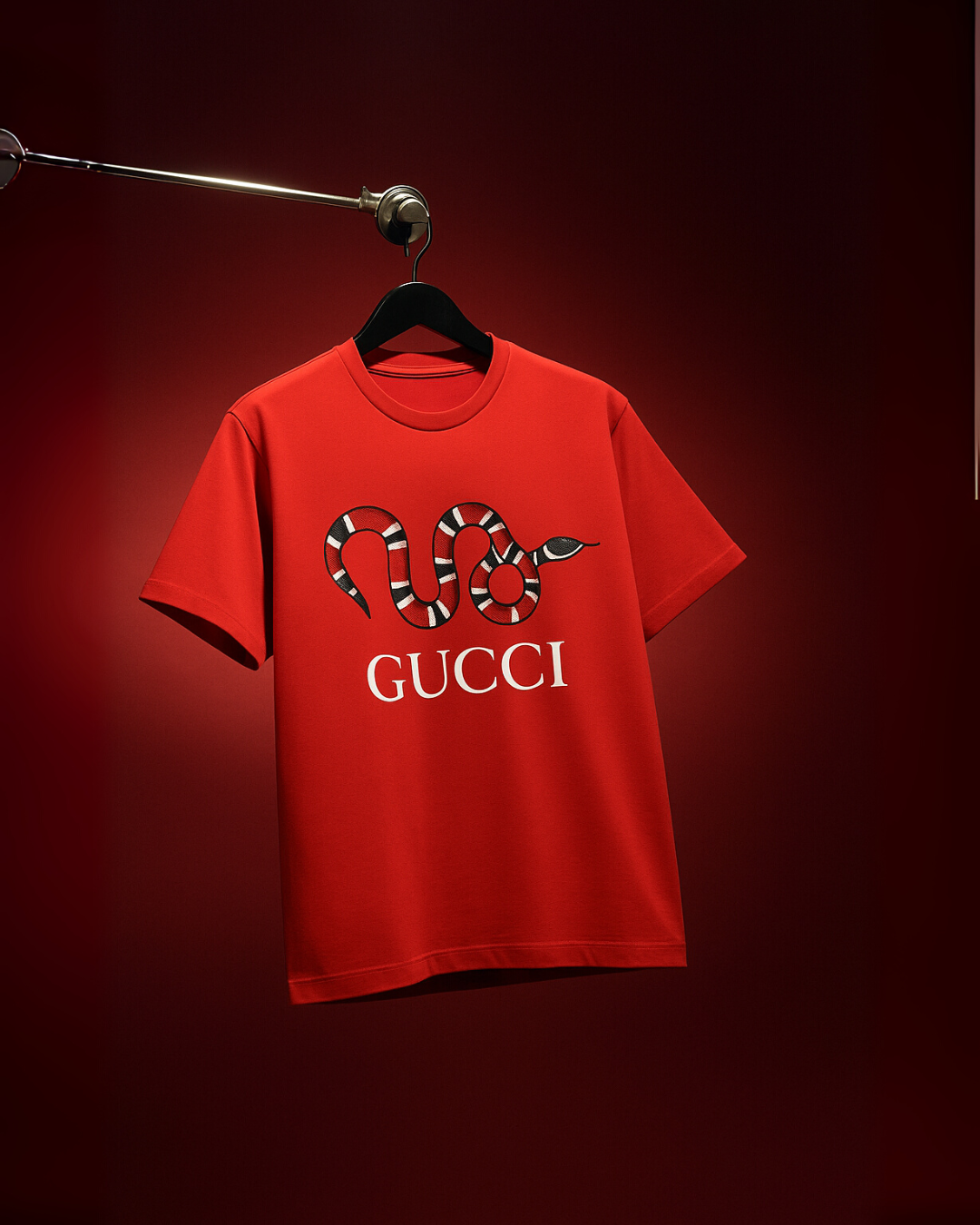 GUCCI SNAKE (RED), STAY CRAZY (PINK) TEE COMBO OF 2(*)