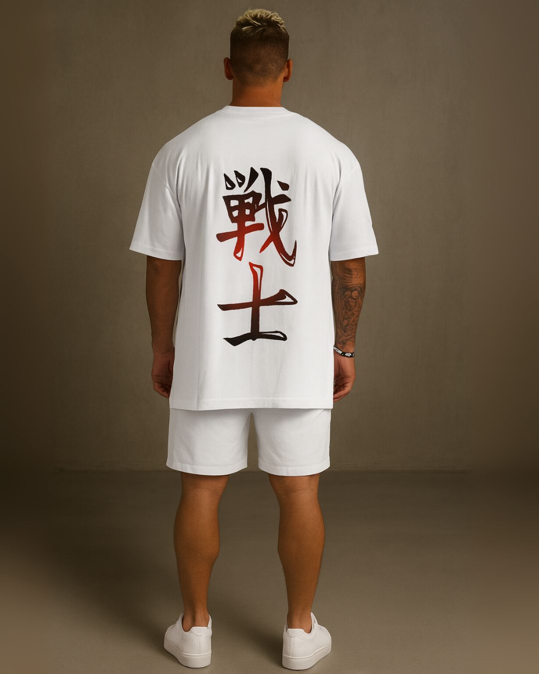 SUNSET MATCH TEE WITH SHORTS CORDSET (BLUE AND WHITE ) (*)
